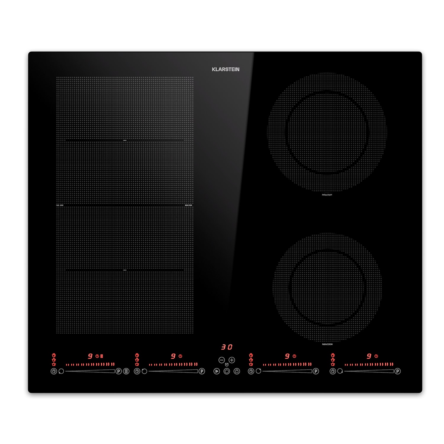 Masterzone 60 Hybrid induction hob built-in 4 flex zones ThermoBoost Smart Flex Technology max. 9600 watts 