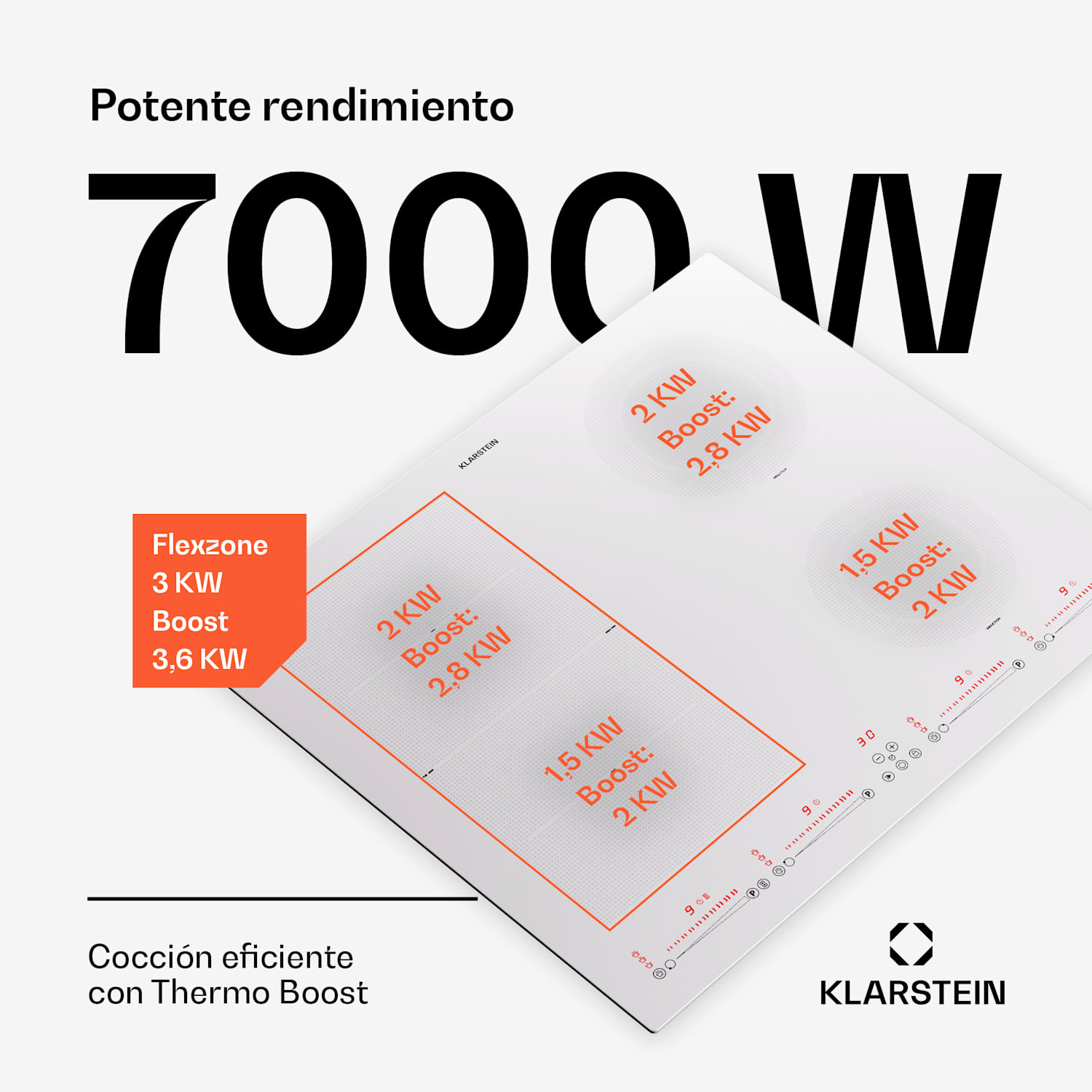 Masterzone 60 Placa de inducción híbrida Incorporada 4 zonas flexibles 