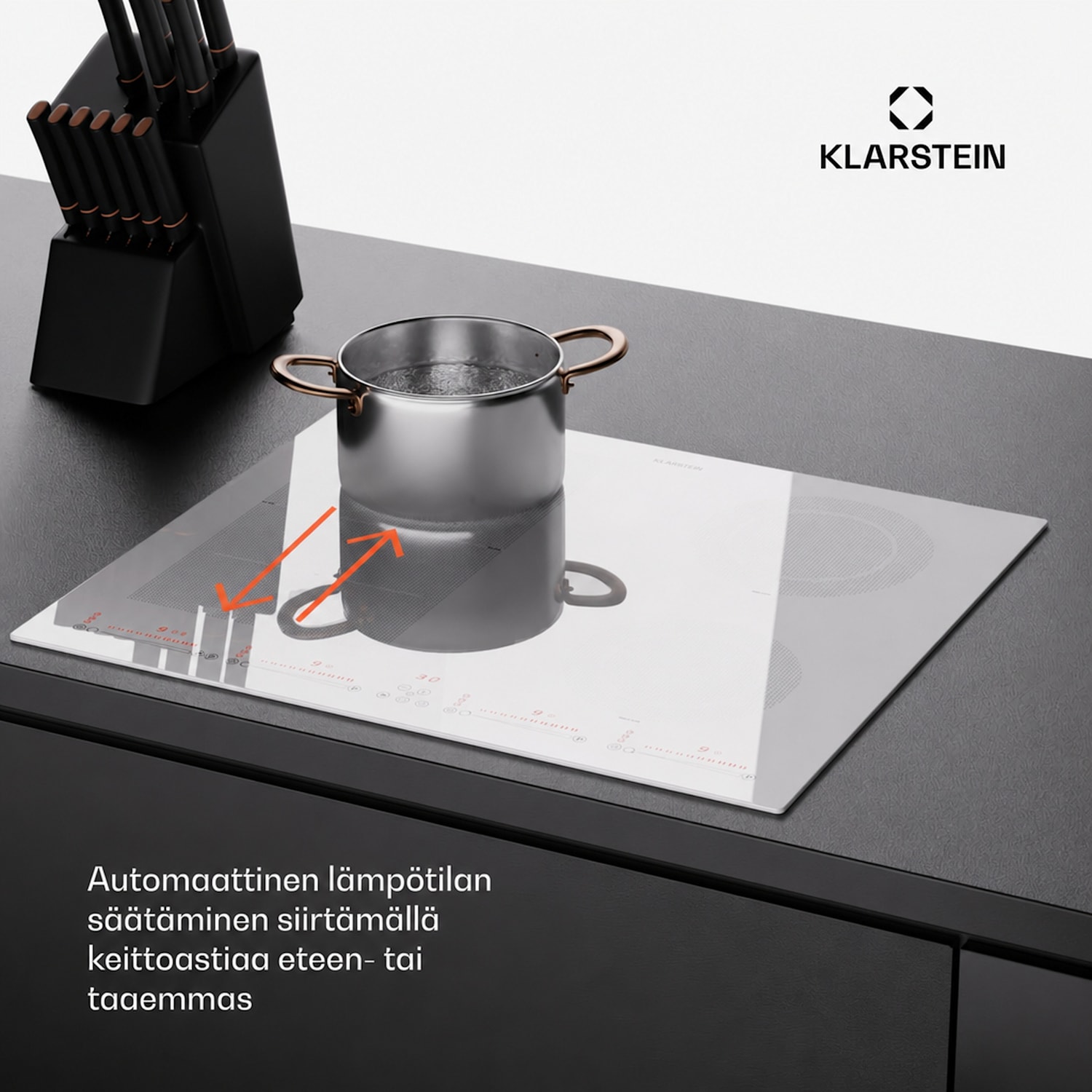 Masterzone 60 Hybrid induktioliesi integroitava 4 joustavaa aluetta 60 cm | 1 Joustoalue | Valkoinen