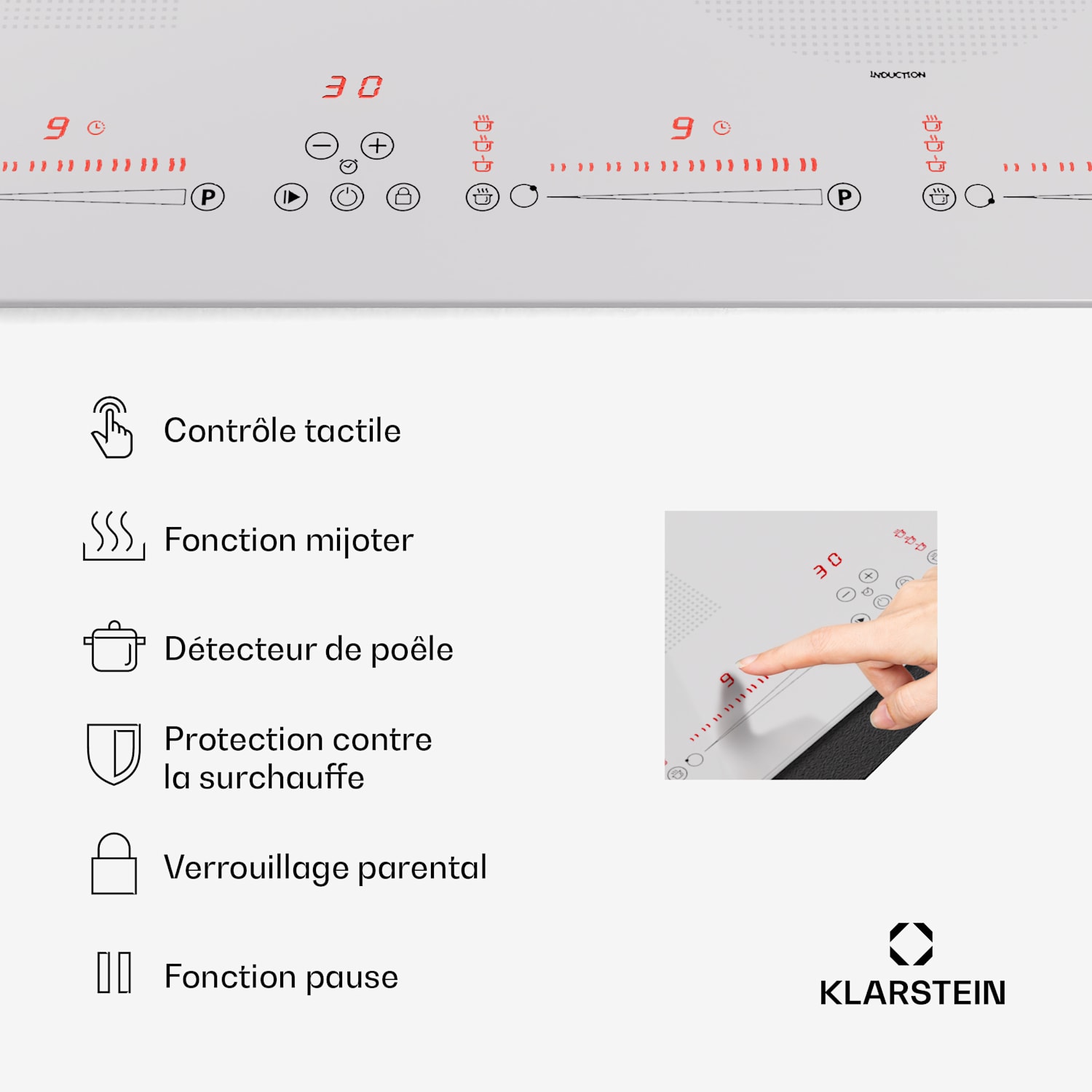 Masterzone 60 Hybrid Plaque à induction intégrée 4 zones flexibles 