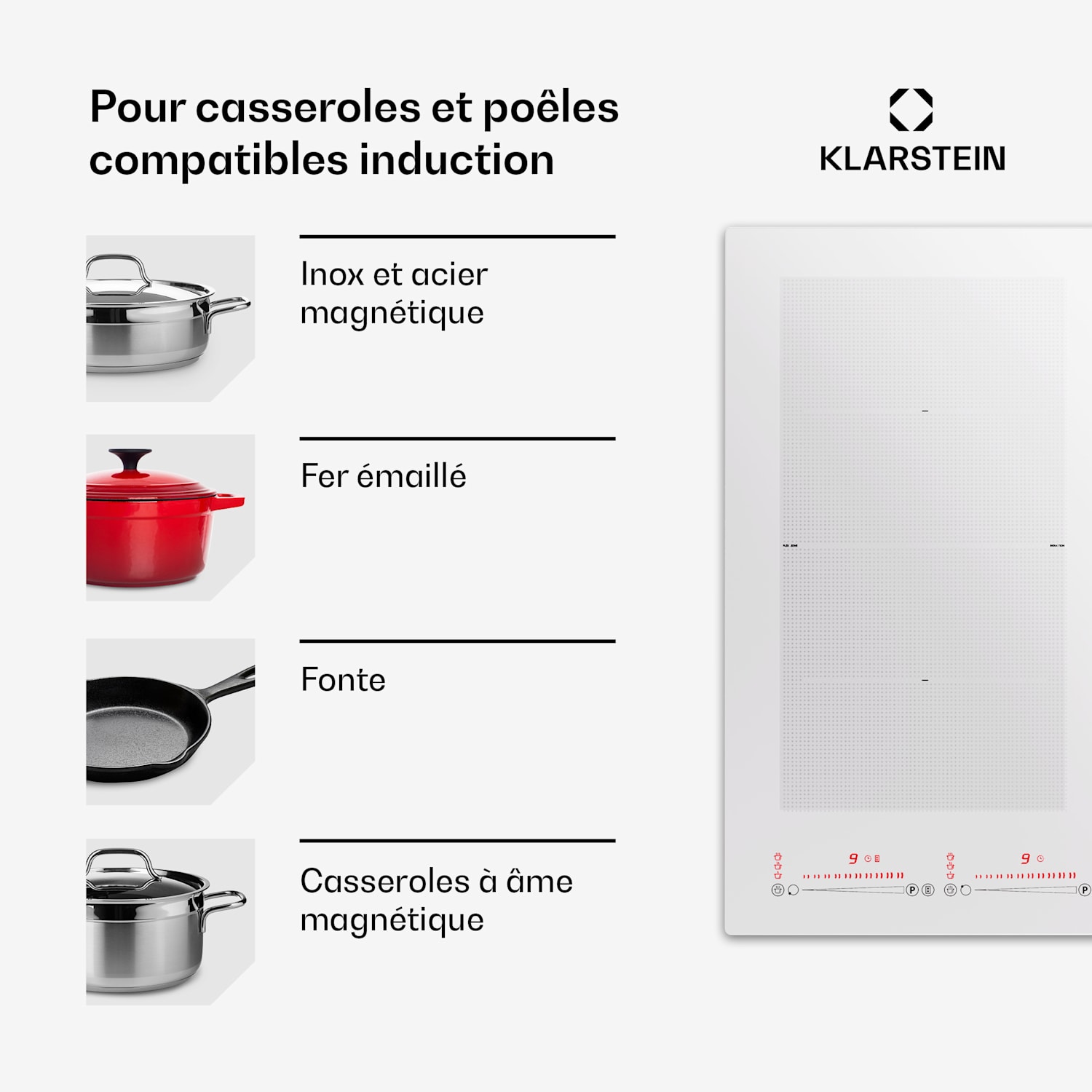 Masterzone 60 Hybrid Plaque à induction intégrée 4 zones flexibles 