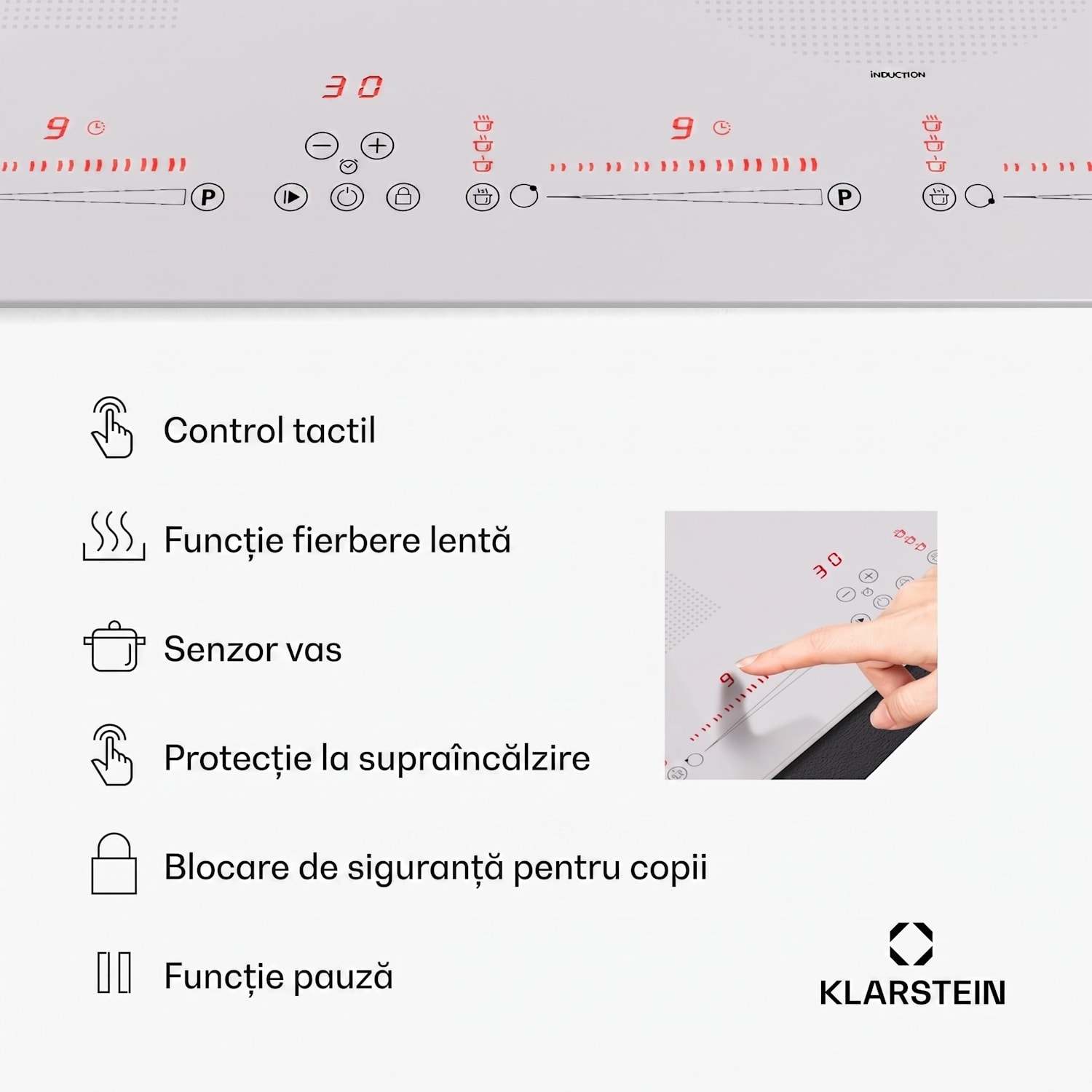 Masterzone 60 Hybrid, plită cu inducție, incorporabila, 4 zone flexibile 