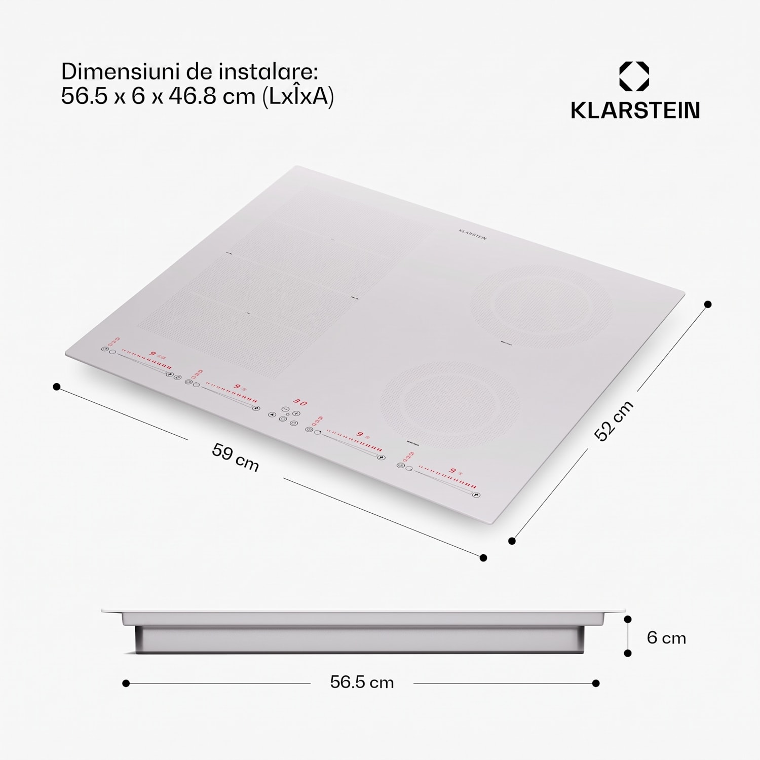 Masterzone 60 Hybrid, plită cu inducție, incorporabila, 4 zone flexibile 