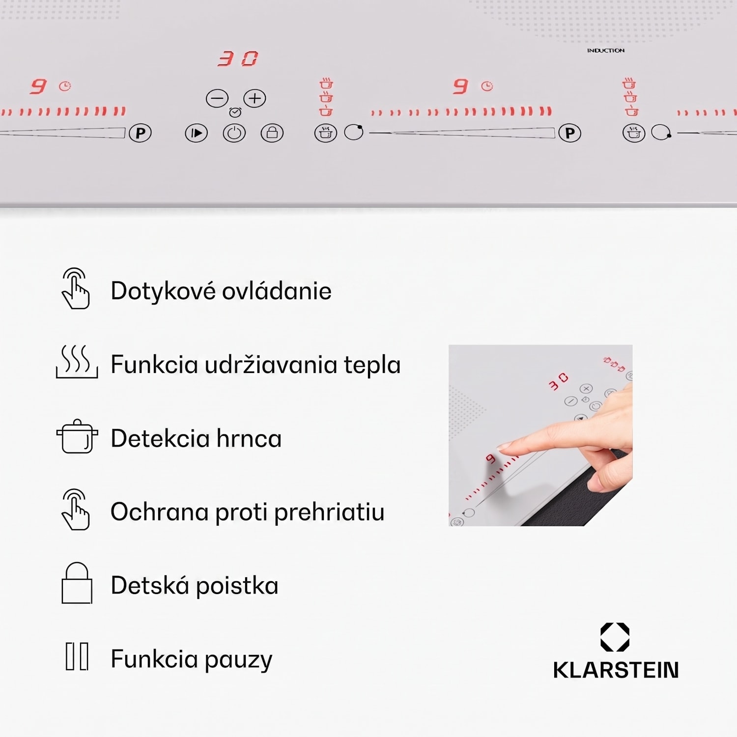 Masterzone 60 Hybrid, indukčná varná doska, vstavaná, 4 flex zóny 
