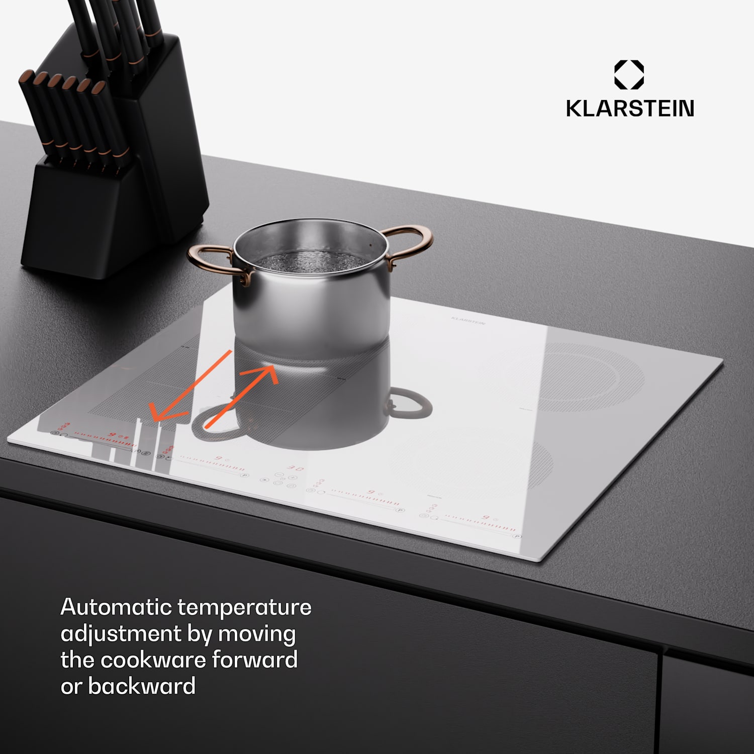 Placa de indução Masterzone 60 Hybrid para encastrar 4 zonas flexíveis 