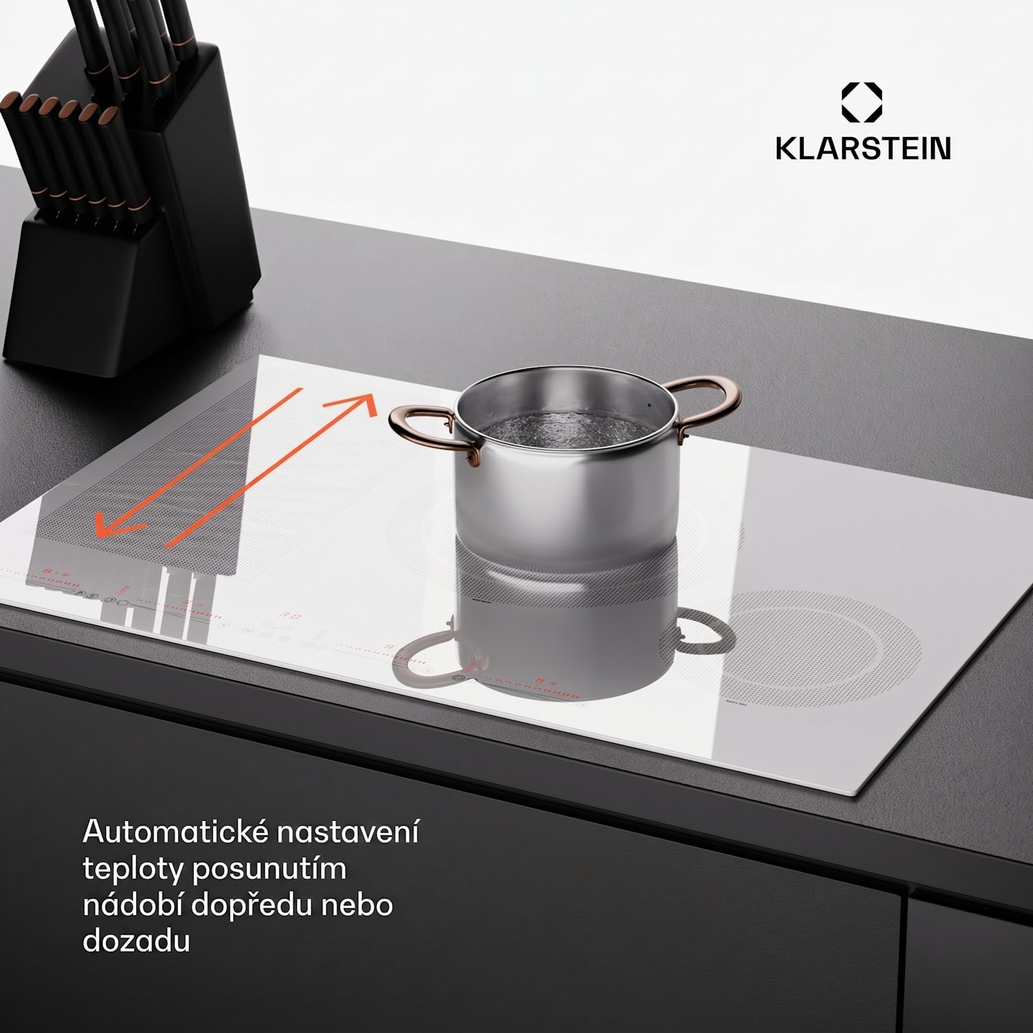 Masterzone 77 Hybrid, indukční varná deska, max. 7200 W, vestavěný, 4 zóny Flex, technologie ThermoBoost, Smart Flex 