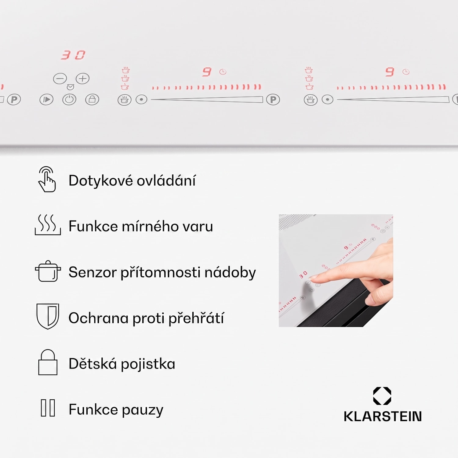 Masterzone 77 Hybrid, indukční varná deska, max. 7200 W, vestavěný, 4 zóny Flex, technologie ThermoBoost, Smart Flex 