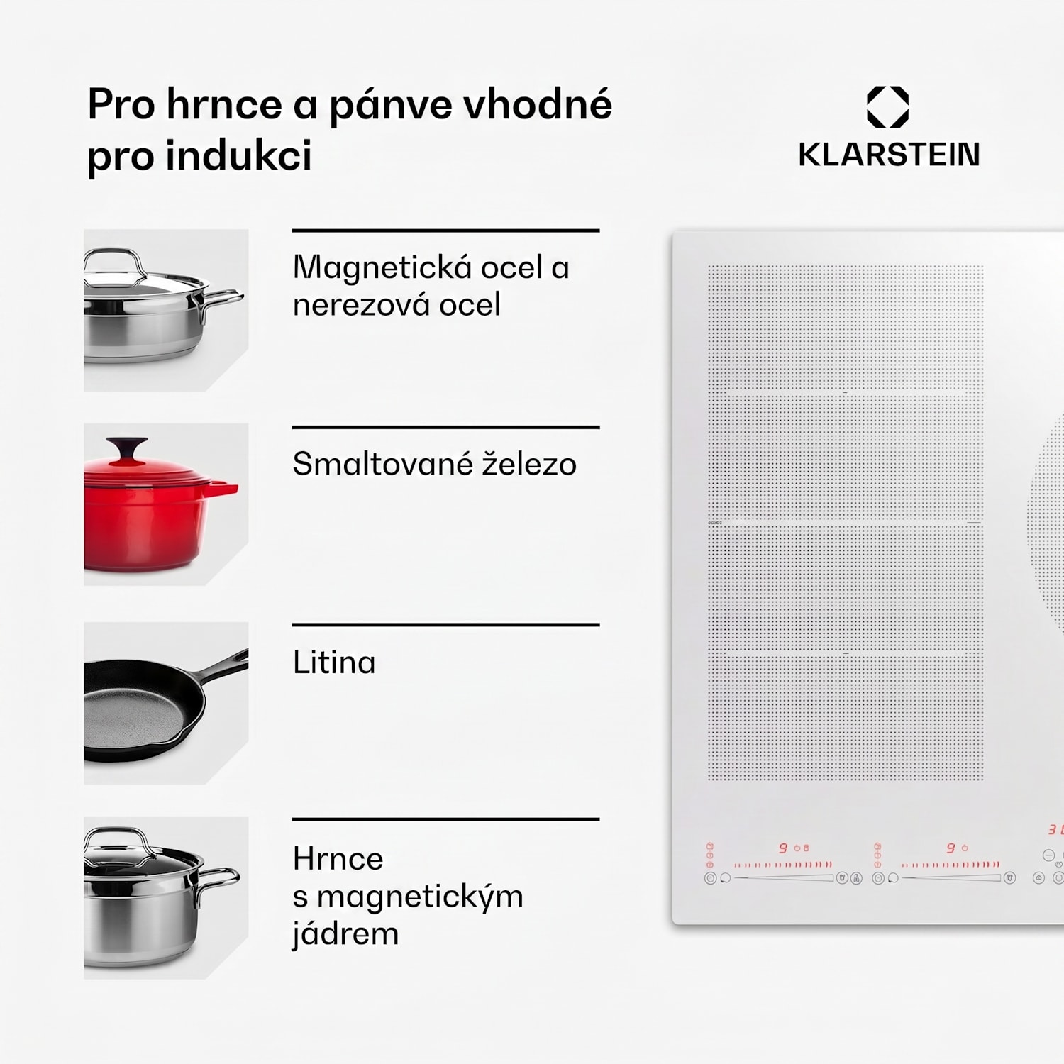Masterzone 77 Hybrid, indukční varná deska, max. 7200 W, vestavěný, 4 zóny Flex, technologie ThermoBoost, Smart Flex 