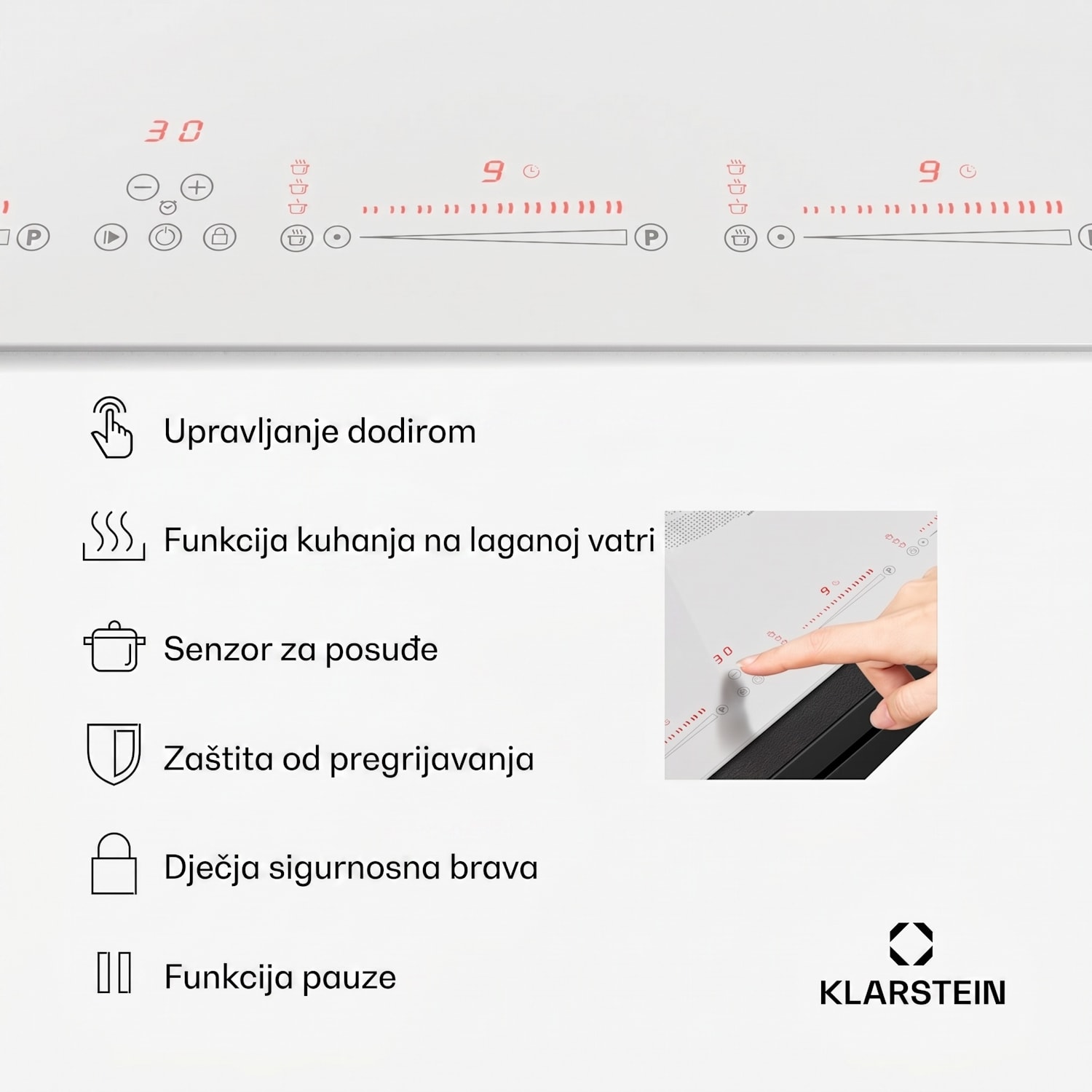 Masterzone 77 Hybrid, indukcijska ploča za kuhanje, maks. 7200 W, ugrađeno, 4 Flex zone, ThermoBoost tehnologija, Smart Flex 