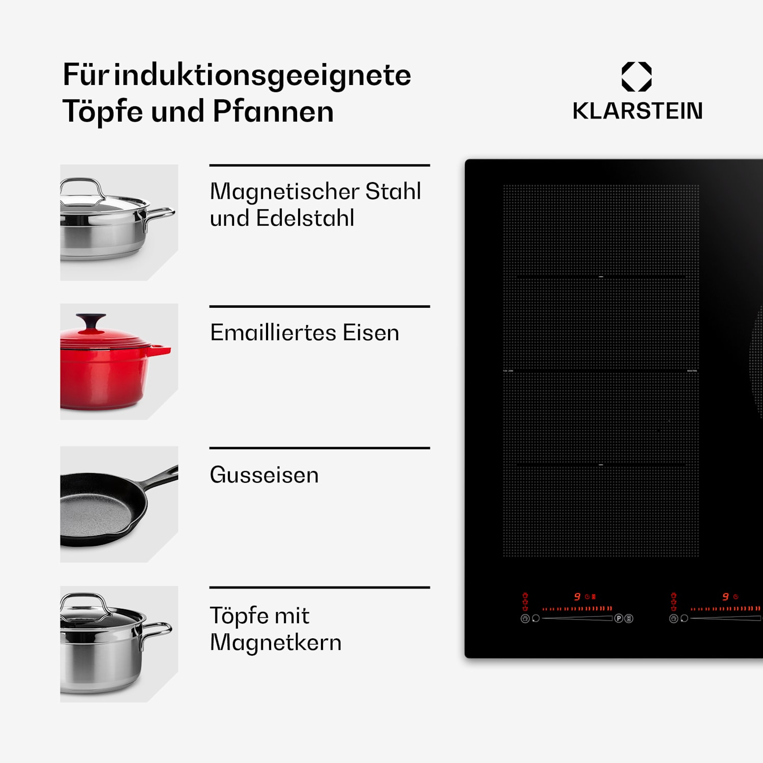 Masterzone 90 Flex Induktionskochfeld Einbau 5 Kochzonen 2 Flex-Zonen ThermoBoost Smart Flex Technology max. 12600 Watt 