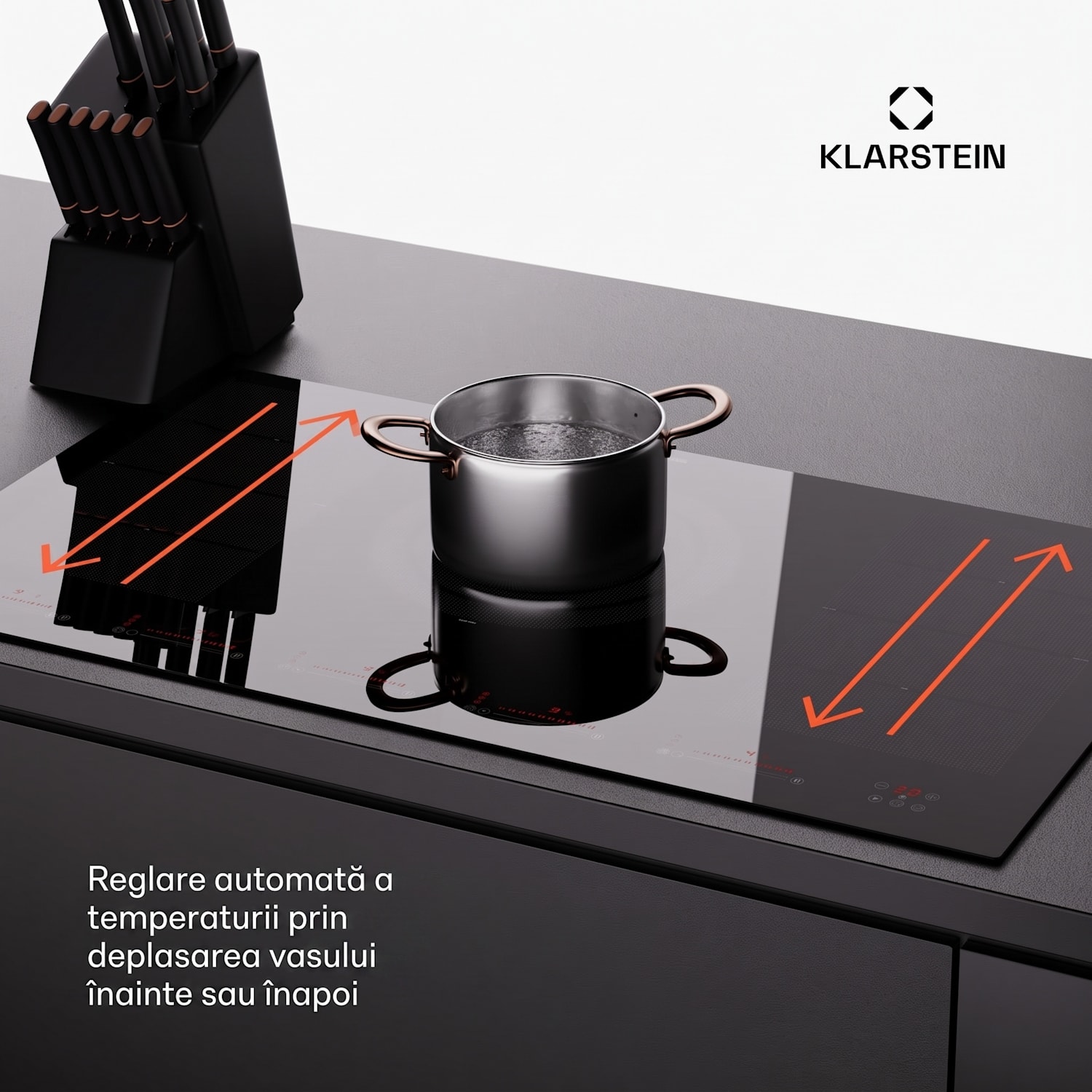 Masterzone 90 Flex, plită cu inducție, max. 12 600 W, încorporat, 5 zone Flex, tehnologie ThermoBoost, Smart Flex 