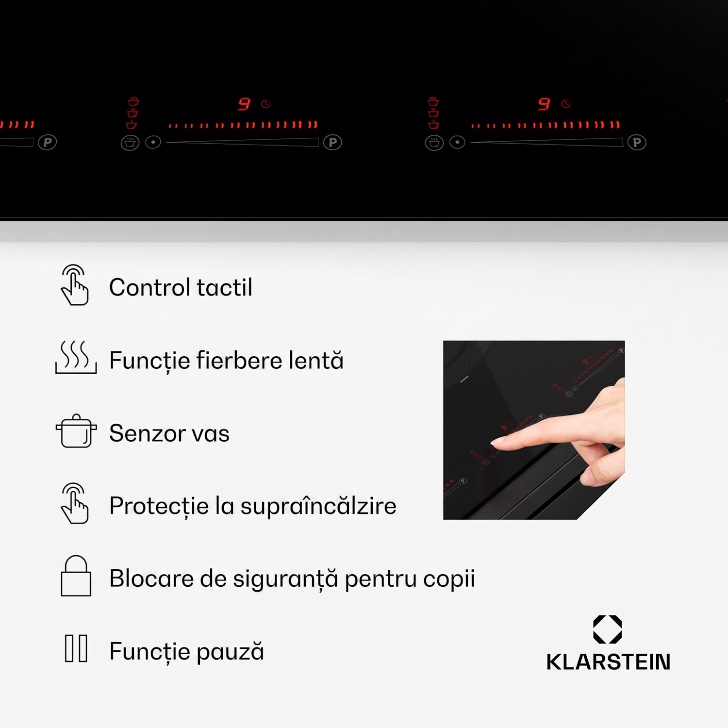 Masterzone 90 Flex, plită cu inducție, max. 12 600 W, încorporat, 5 zone Flex, tehnologie ThermoBoost, Smart Flex 