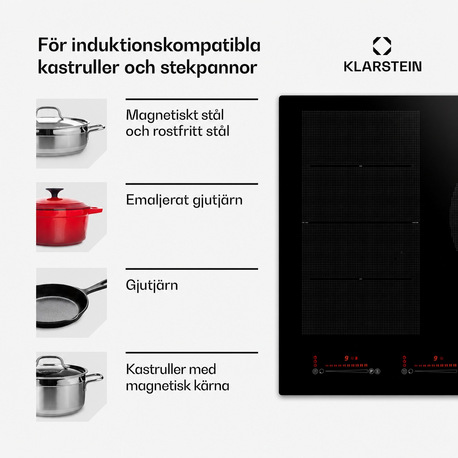 Masterzone 90 Flex induktionshäll, inbyggd, 5 kokzoner, 2 Flex-zoner, ThermoBoost, Smart Flex Technology, max. 12 600 watt 90 cm | 2 Flexzon | Svart