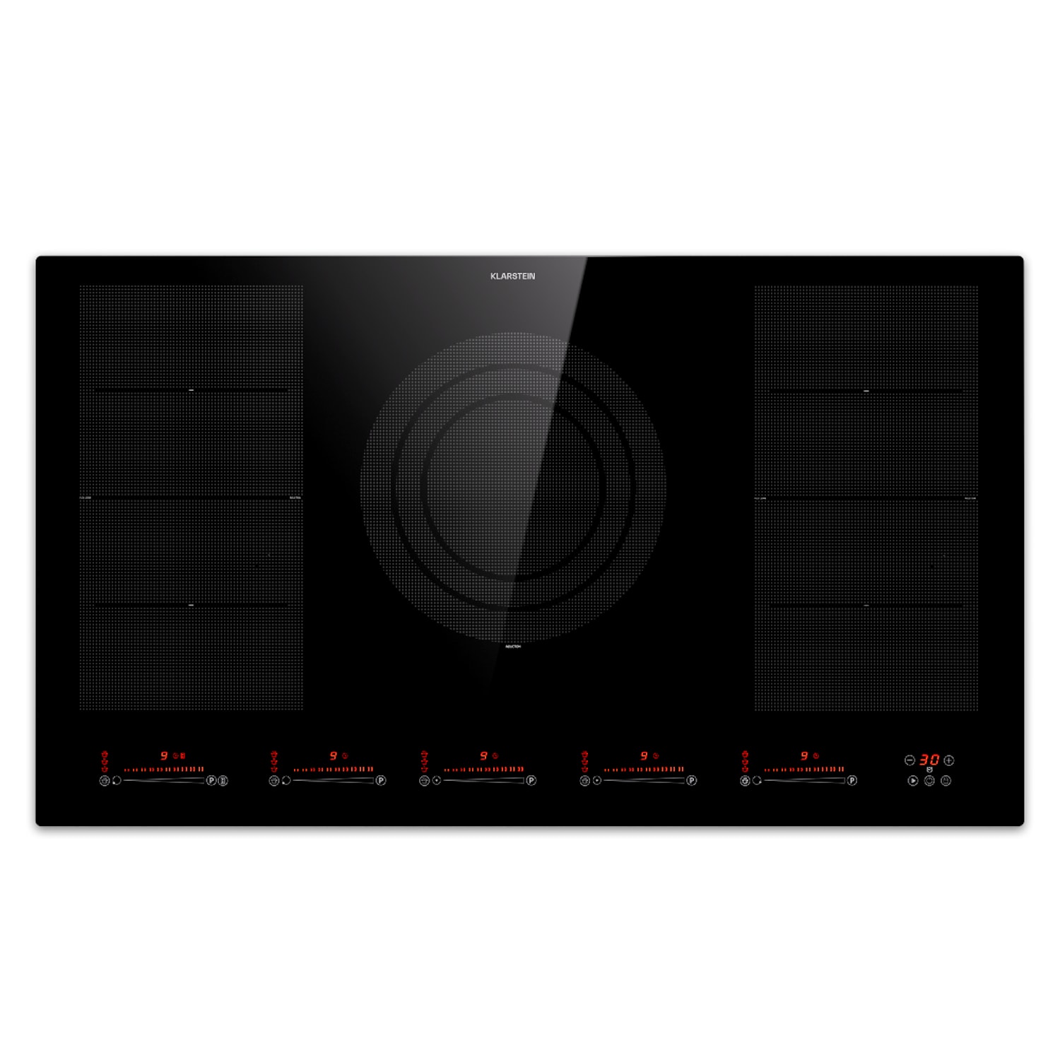 Masterzone 90 Flex Placa de inducción encastrable 5 zonas de cocción 2 zonas flexibles ThermoBoost Tecnología Smart Flex Máx. 12 600 W 90 cm | 2 Zona flexible | Negro