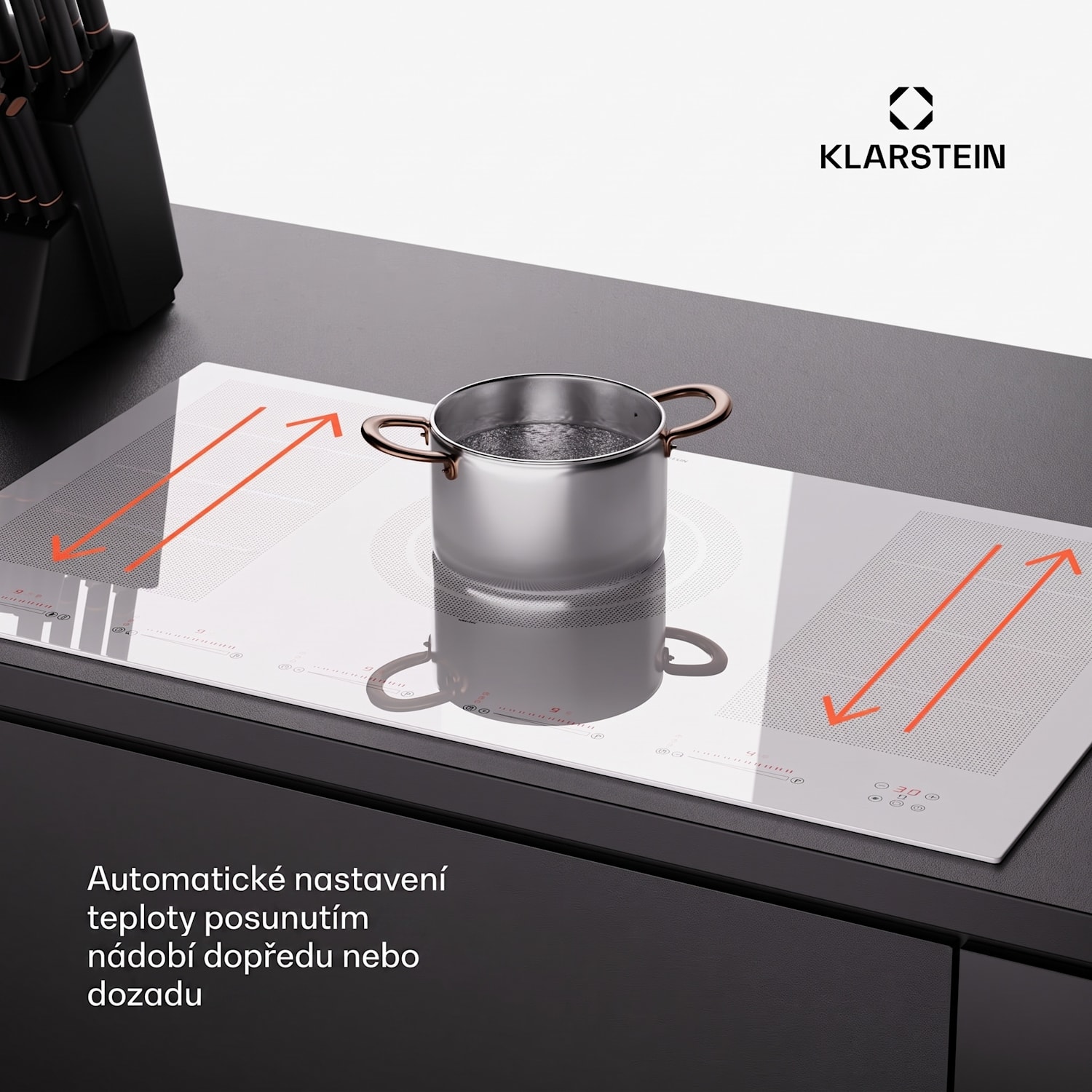 Masterzone 90 Flex, indukční varná deska, max. 12600 W, vestavěný, 5 zón, 2 zóny Flex, technologie ThermoBoost, Smart Flex 