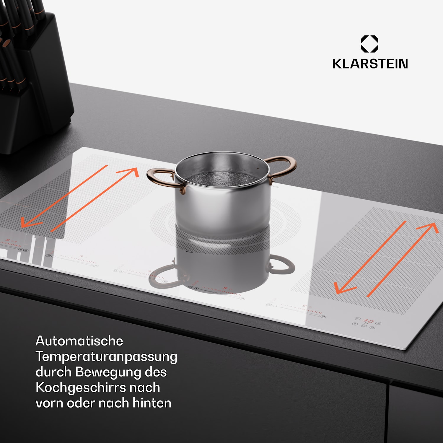 Masterzone 90 Flex Induktionskochfeld Einbau 5 Kochzonen 2 Flex-Zonen ThermoBoost Smart Flex Technology max. 12600 Watt 