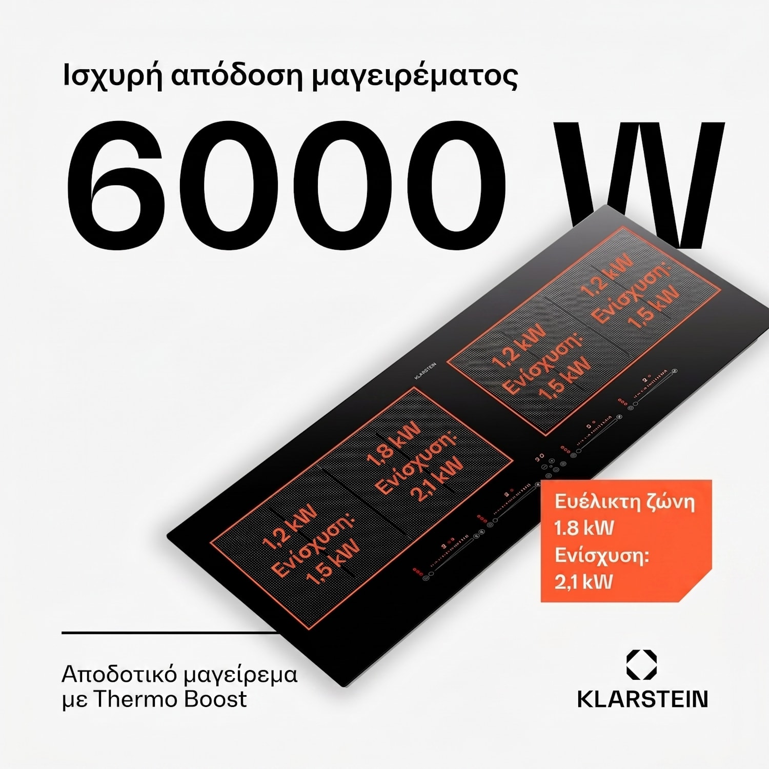 Masterzone 90cm 2 Ζώνες Flex Επαγωγική Εστία 4 Εστιών Μαύρη 