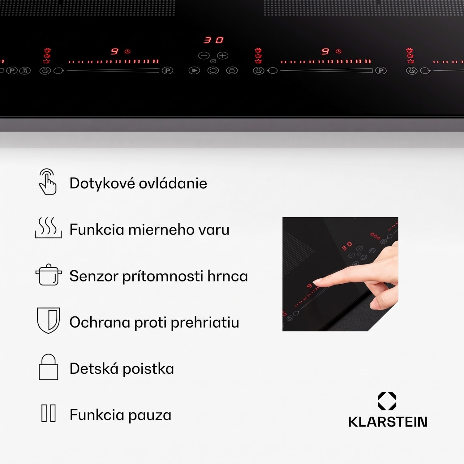 Masterzone 90 Slim Flex, indukčná varná doska, max. 7200 W, vstavaná, 4 zóny, 2 Flex zóny, technológia ThermoBoost, Smart Flex 