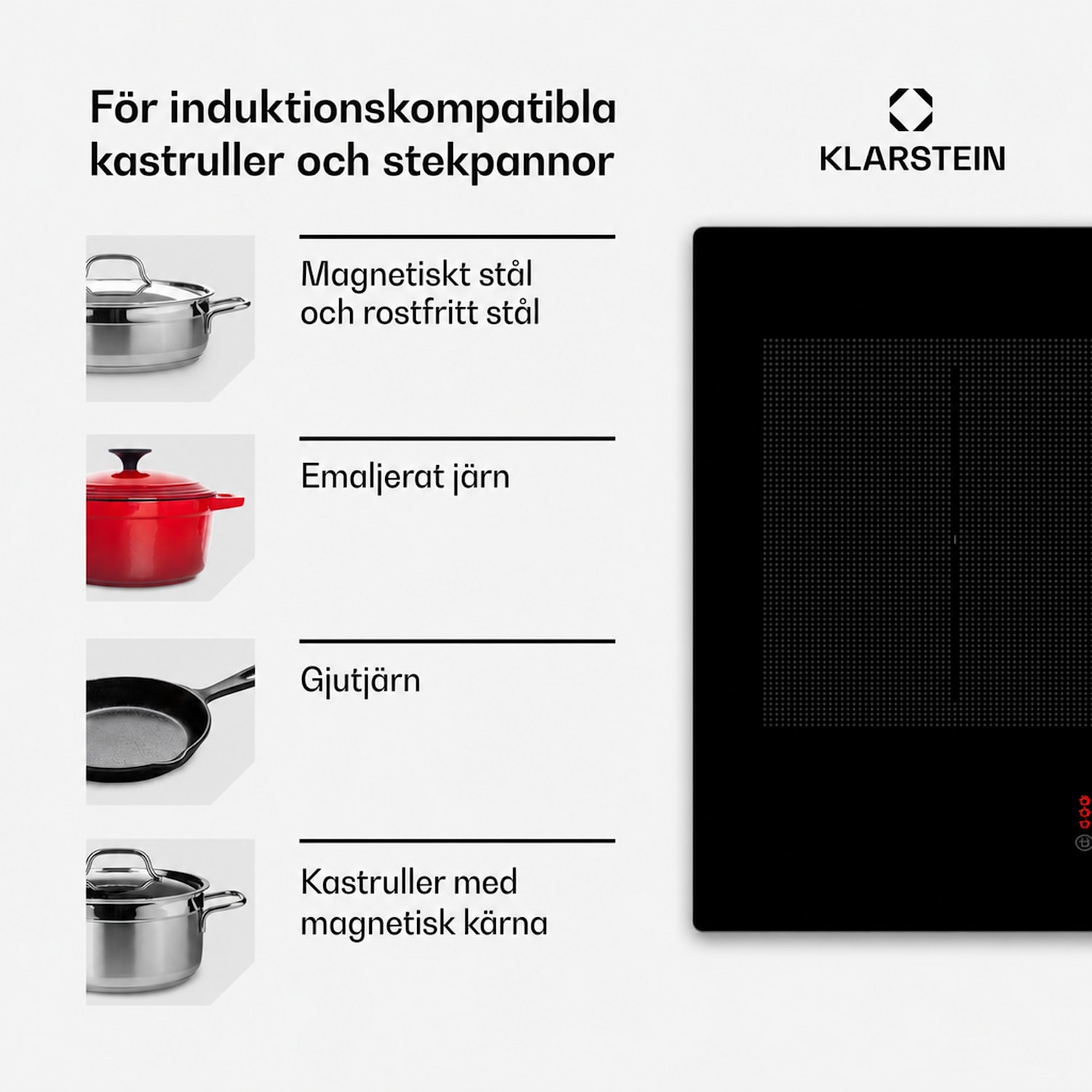 Masterzone 90 Slim Flex induktionshäll, infälld, 4 kokzoner, 2 Flex-zoner, ThermoBoost, Smart Flex-teknik, max. 7200 watt 90 cm Slim | 2 Flexzon | Svart