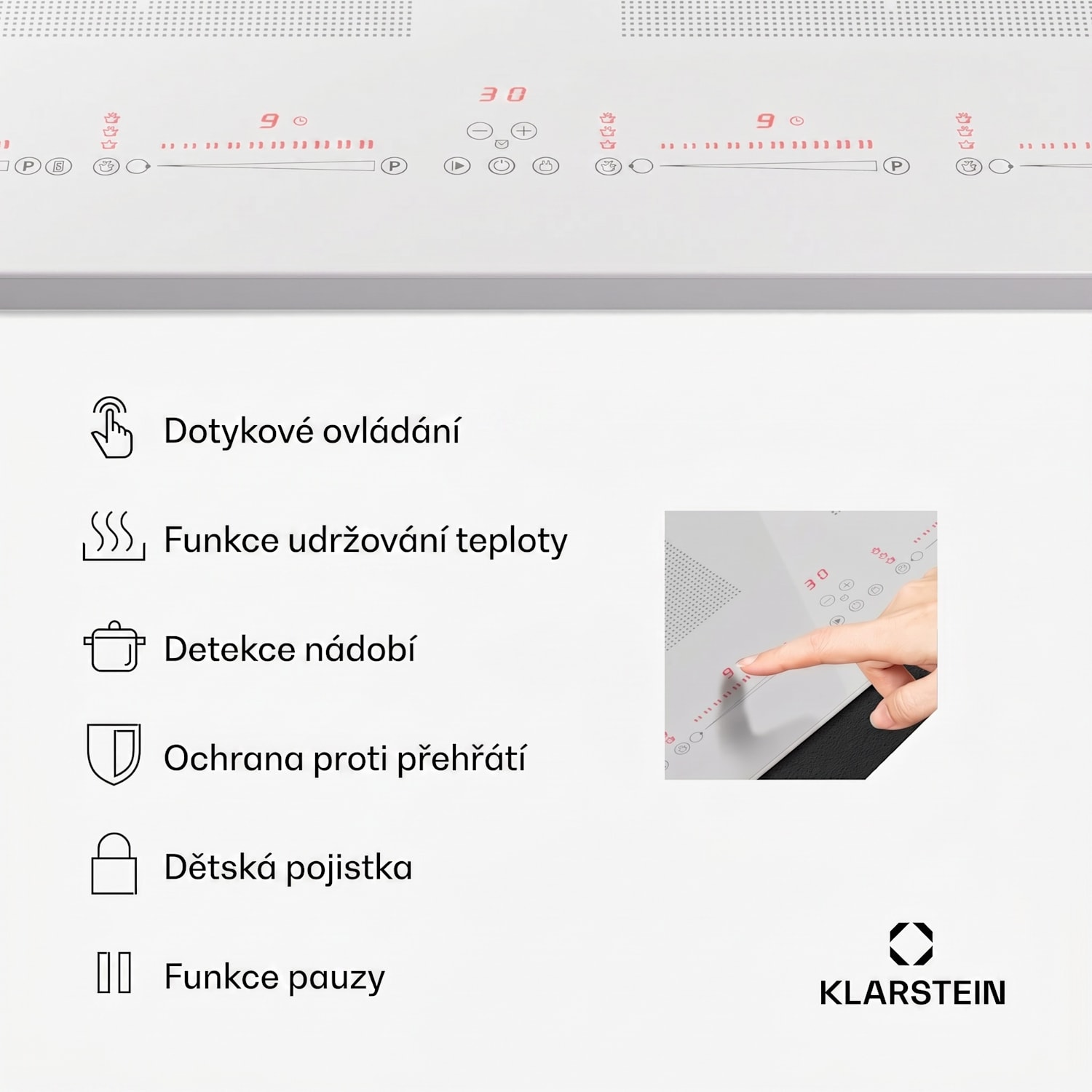 Masterzone 90 Slim Flex, indukční varná deska, max. 7200 W, vestavná, 4 zóny Flex, technologie ThermoBoost, Smart Flex 