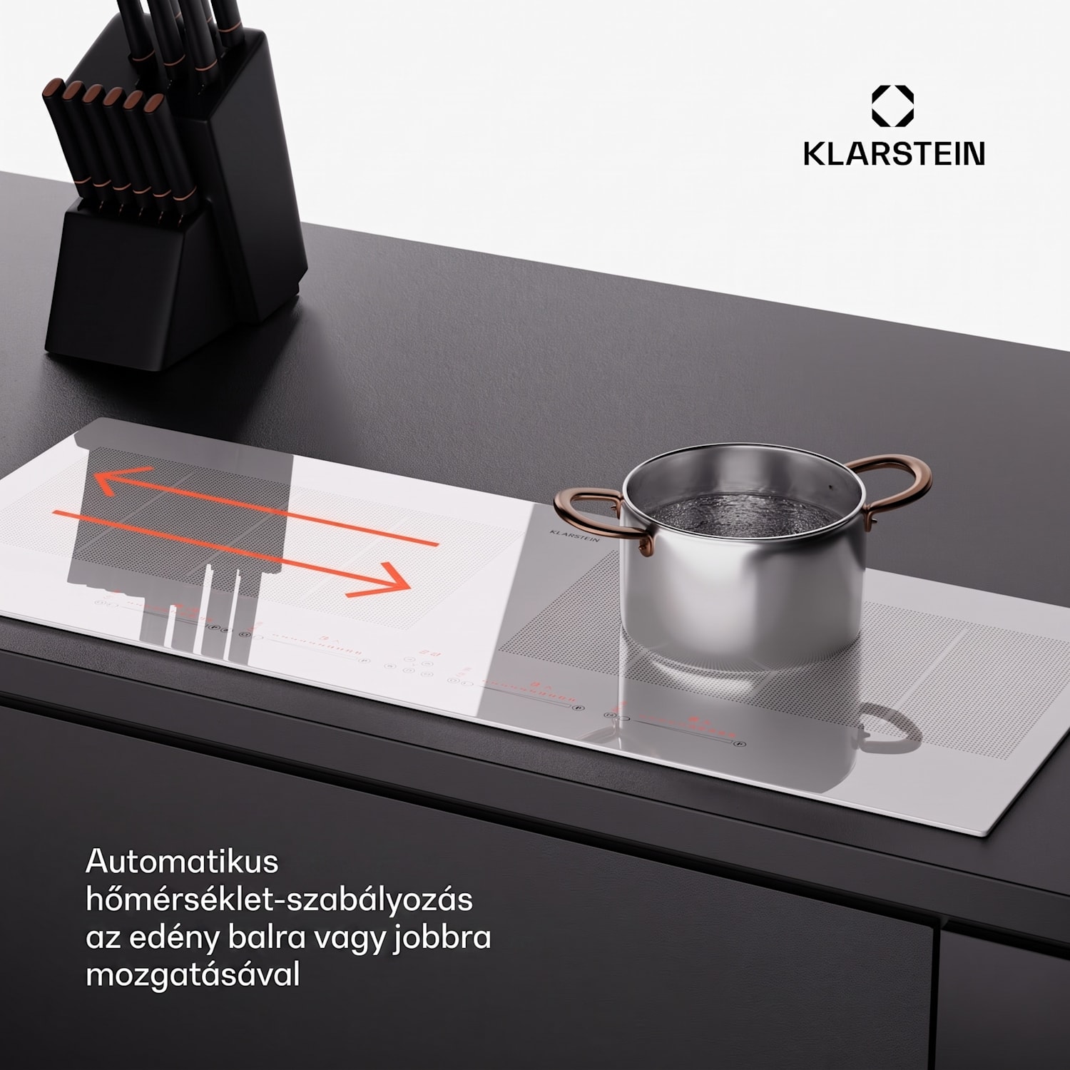 Masterzone 90 Slim Flex, indukciós főzőlap, max. 7200 W, beépített, 4 zóna, 2 Flex zóna, ThermoBoost technológia, Smart Flex 