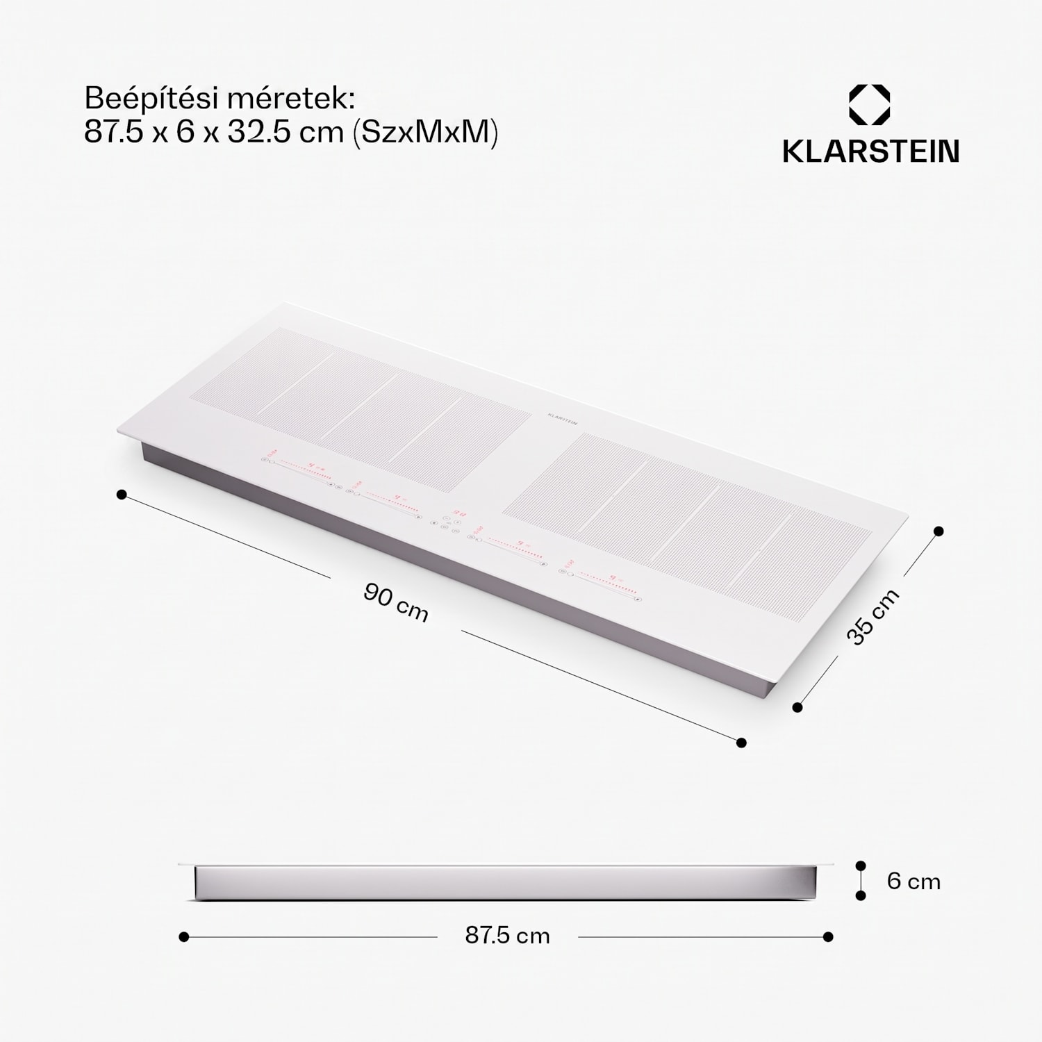 Masterzone 90 Slim Flex, indukciós főzőlap, max. 7200 W, beépített, 4 zóna, 2 Flex zóna, ThermoBoost technológia, Smart Flex 