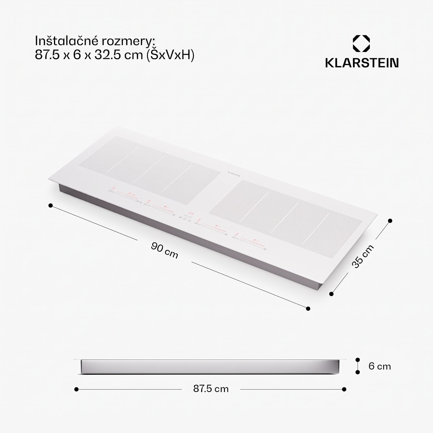 Masterzone 90 Slim Flex, indukčná varná doska, max. 7200 W, vstavaná, 4 zóny, 2 Flex zóny, technológia ThermoBoost, Smart Flex 