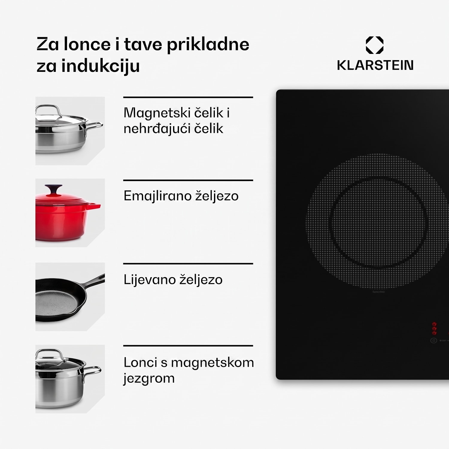 Masterzone Slim Round, indukcijska ploča za kuhanje, maks. 7200 W, ugradbeni, 4 zone 