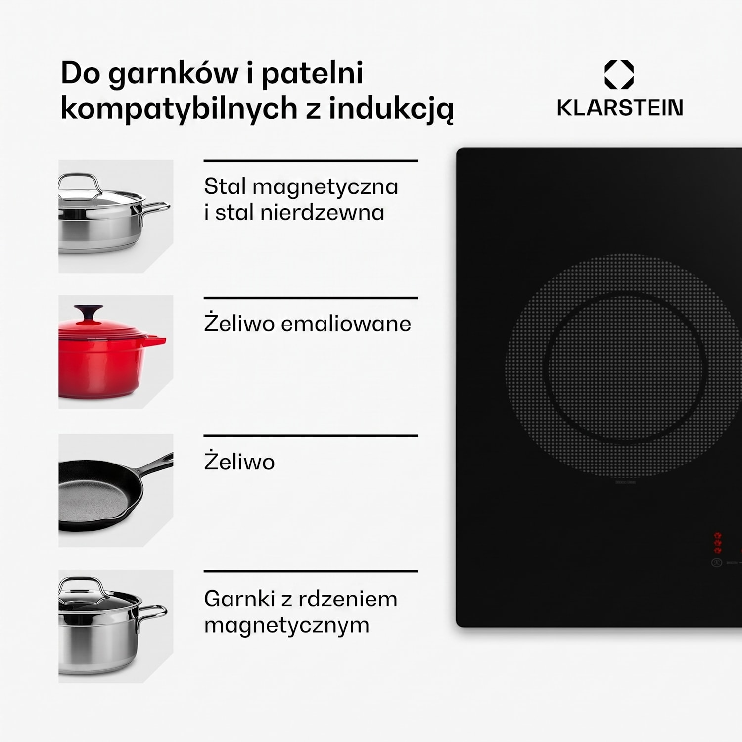 Masterzone Slim Round, płyta indukcyjna do zabudowy, 4 pola grzejne, ThermoBoost, maks. 7200 W 