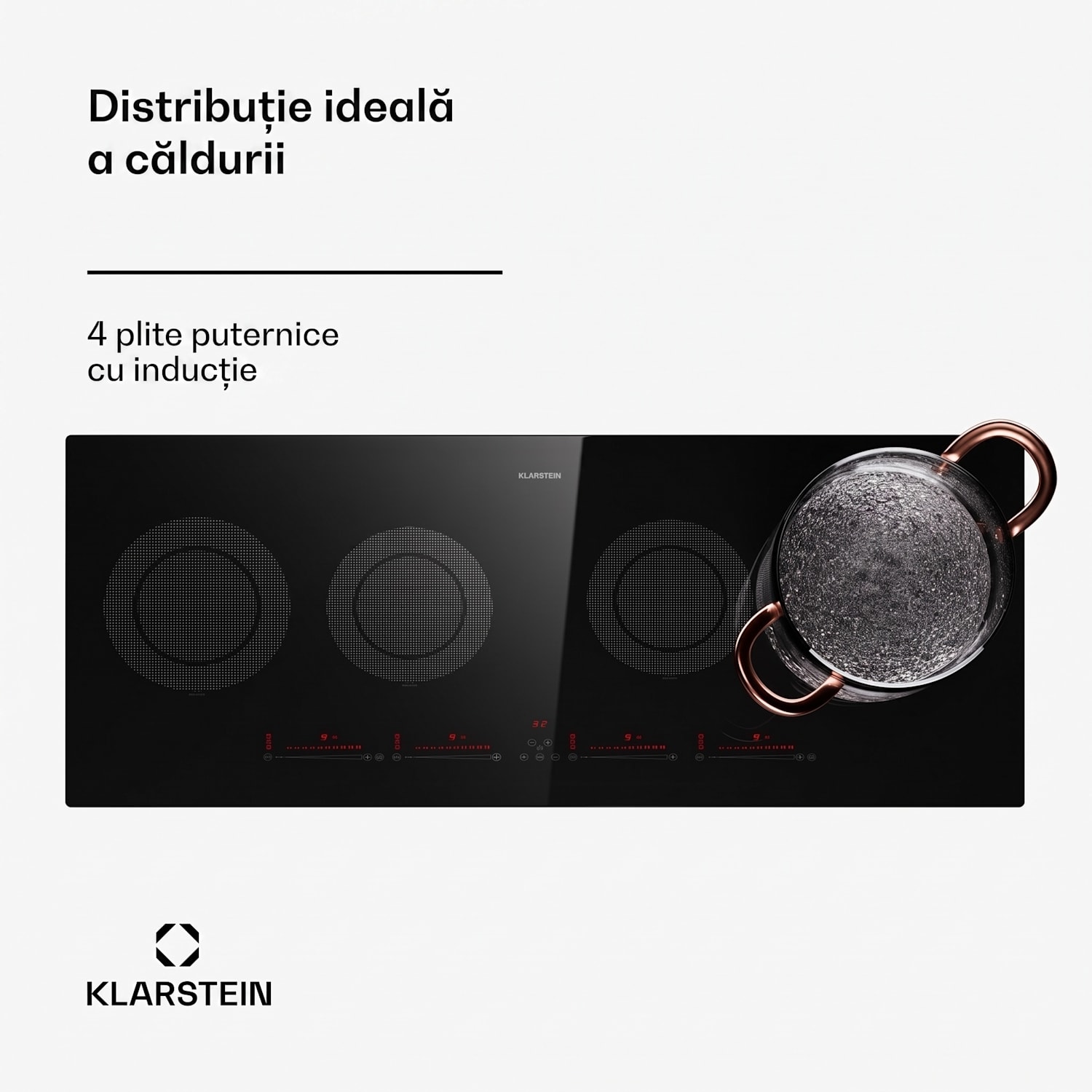 Masterzone Slim Round plită cu inducție, max. 7200 W, încorporat, 4 zone 