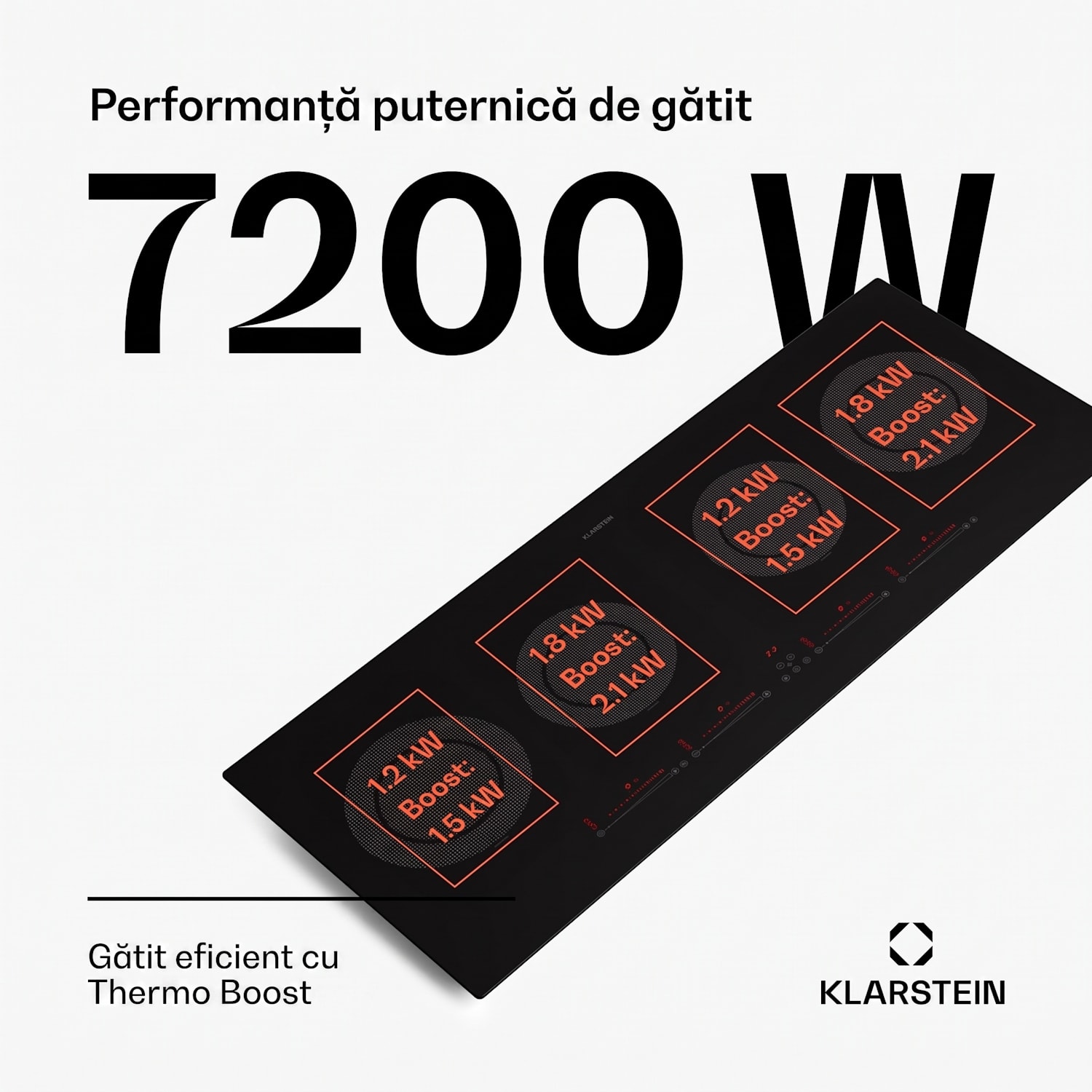 Masterzone Slim Round plită cu inducție, max. 7200 W, încorporat, 4 zone 