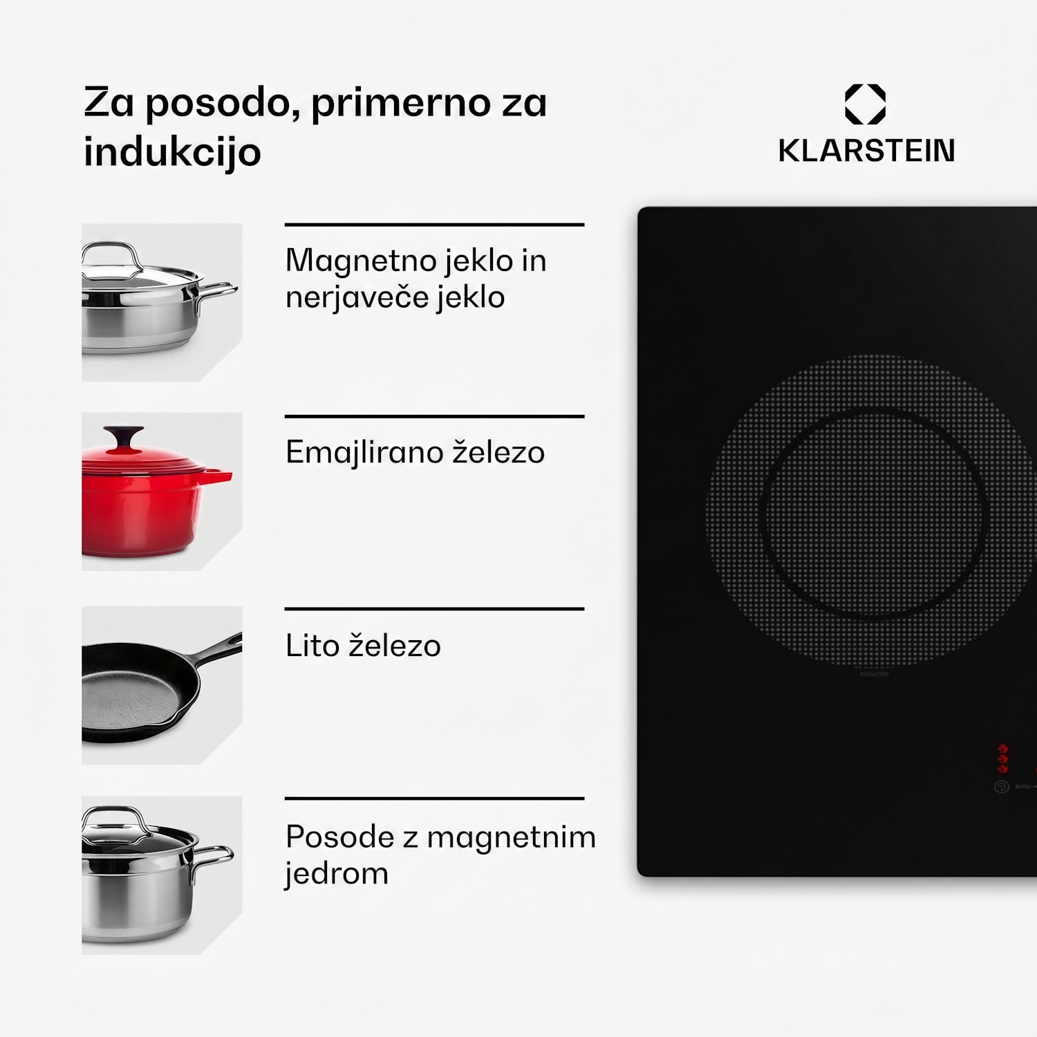 Masterzone Slim Round Indukcijska kuhalna plošča 7200 W, vgradna, 4 cone 