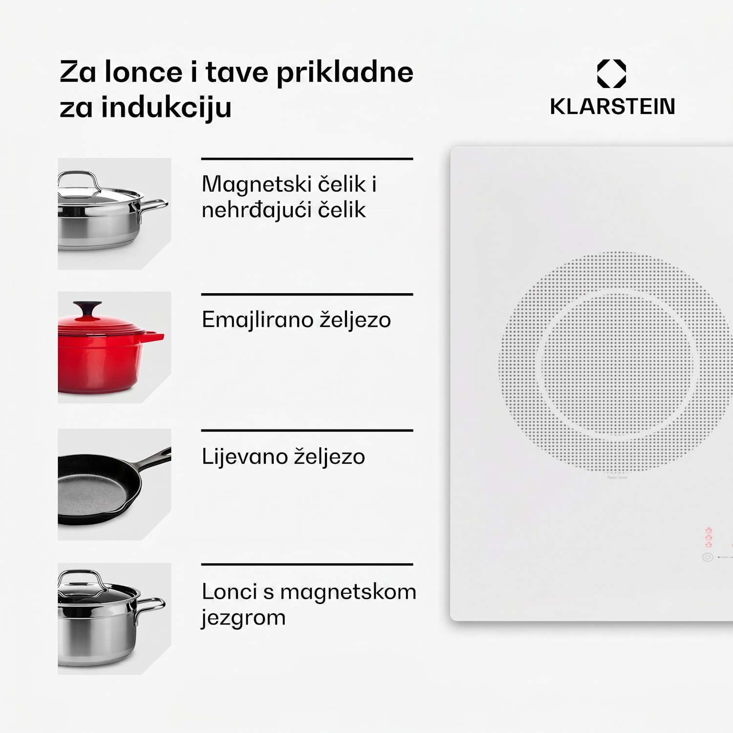 Masterzone Slim Round, indukcijska ploča za kuhanje, maks. 7200 W, ugradbeni, 4 zone 