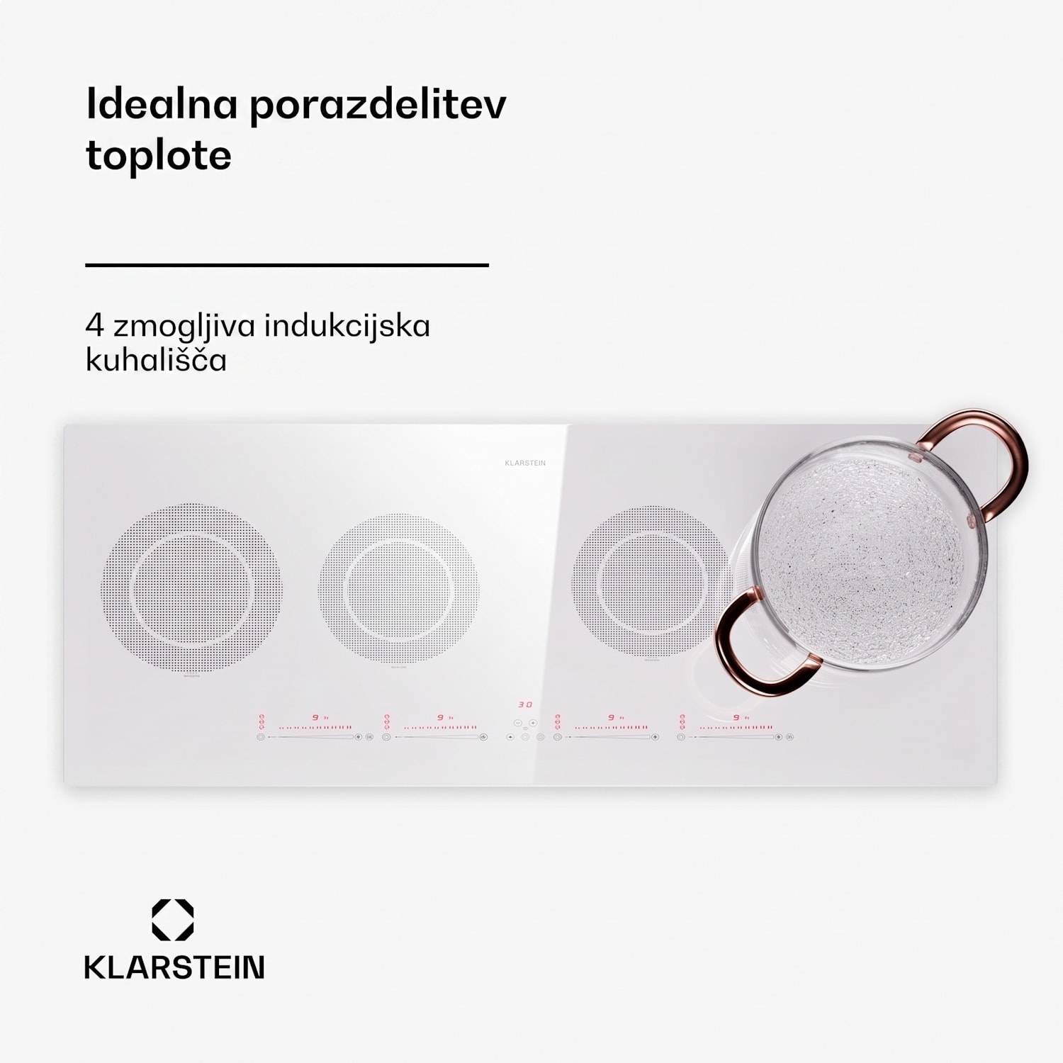 Masterzone Slim Round Indukcijska kuhalna plošča 7200 W, vgradna, 4 cone 
