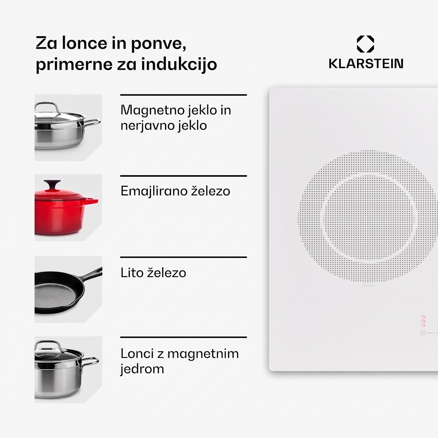 Masterzone Slim Round Indukcijska kuhalna plošča 7200 W, vgradna, 4 cone 
