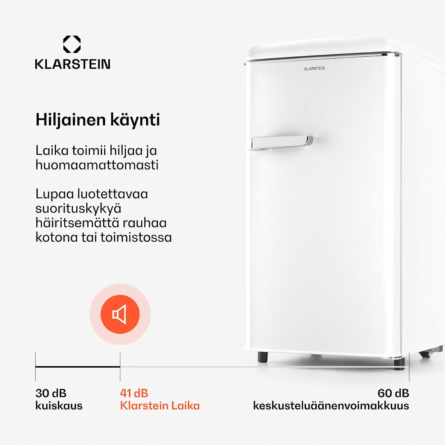 Laika 60L pakastin 60 litraa 3 laatikkoa lämpötila: -18 - 0 °C Valkoinen
