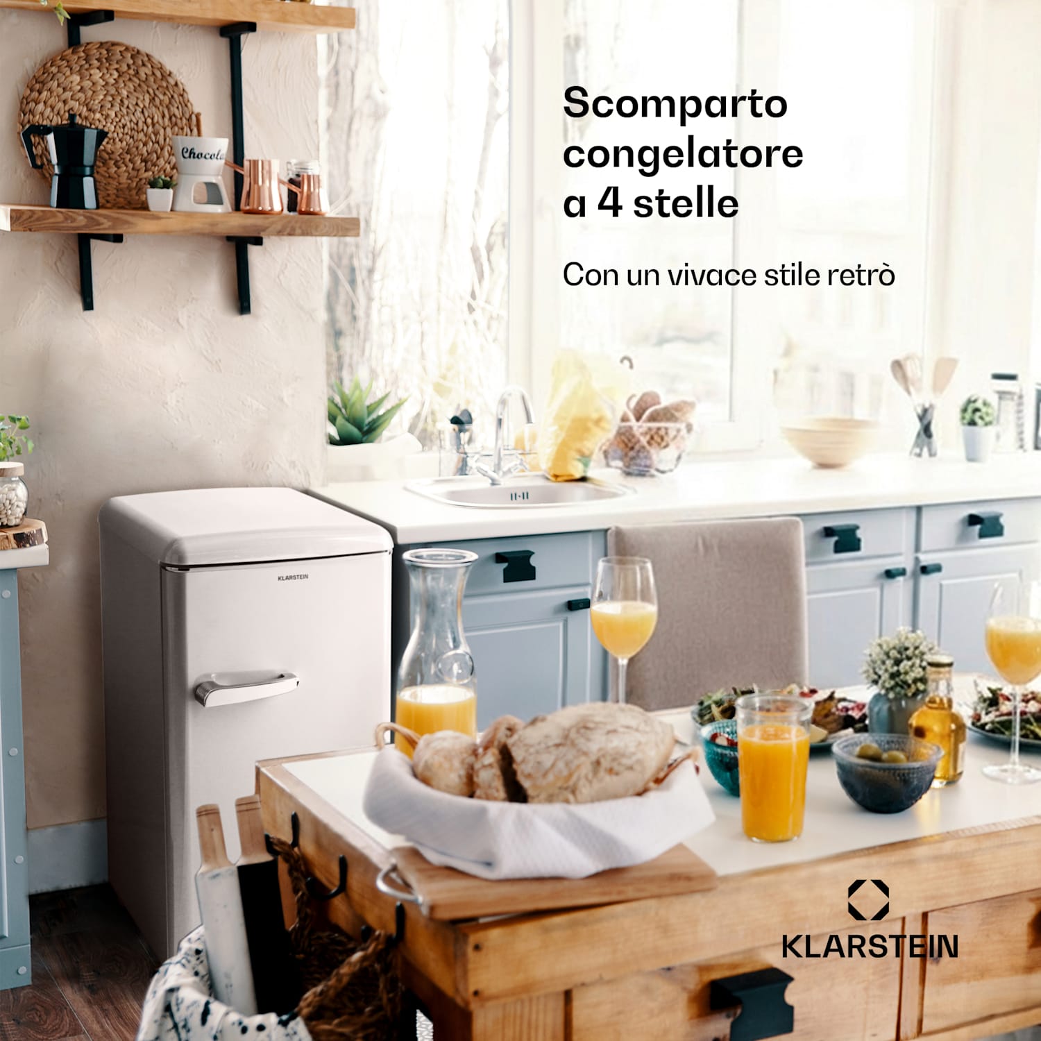 Laika 60L Freezer 60 litri 3 cassetti Temperatura: da -18 a 0 °C Bianco