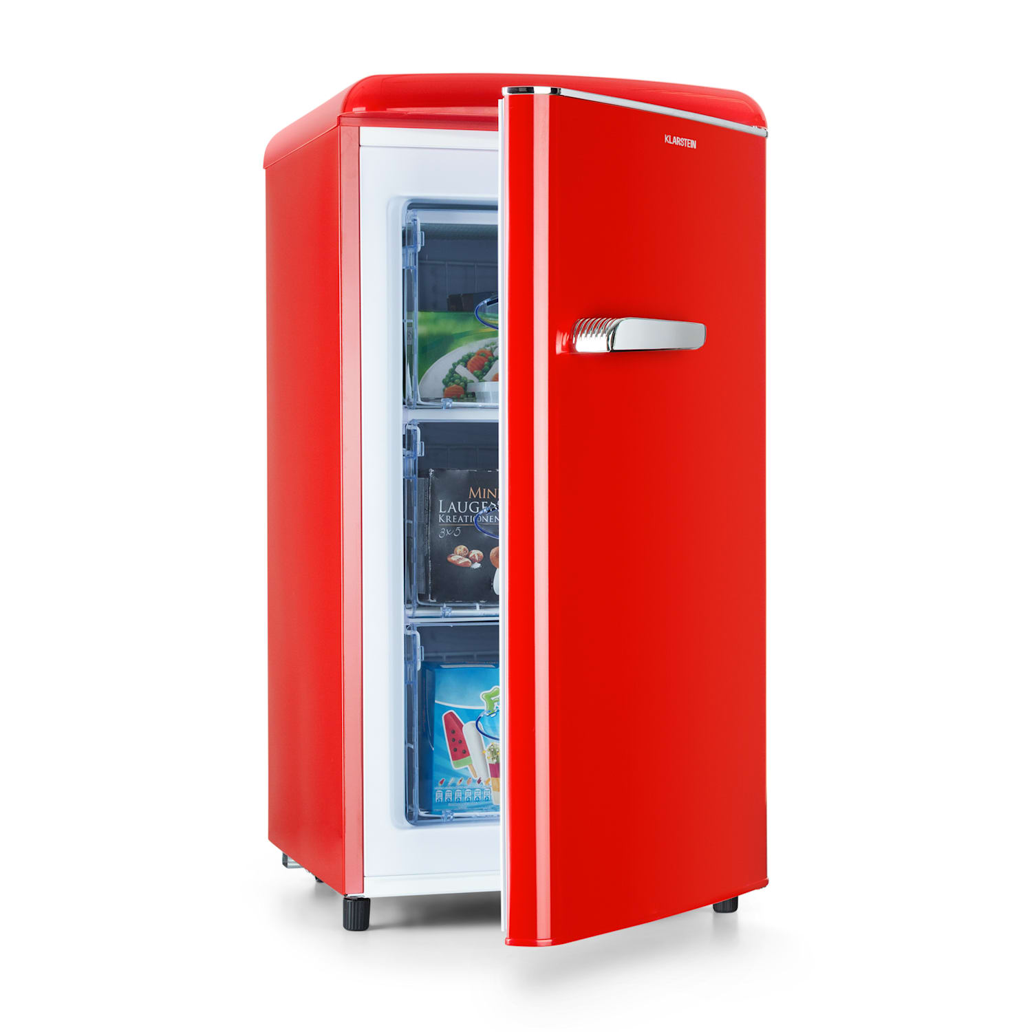 Laika 60L Congelador 60 litros 3 cajones Temperatura: -18 a 0 °C Rojo