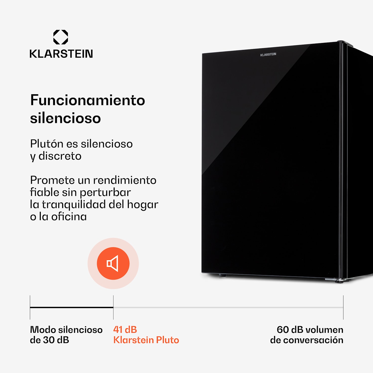 Congelador Pluto 80L 4 estrellas 80 litros hasta -18 °C Negro