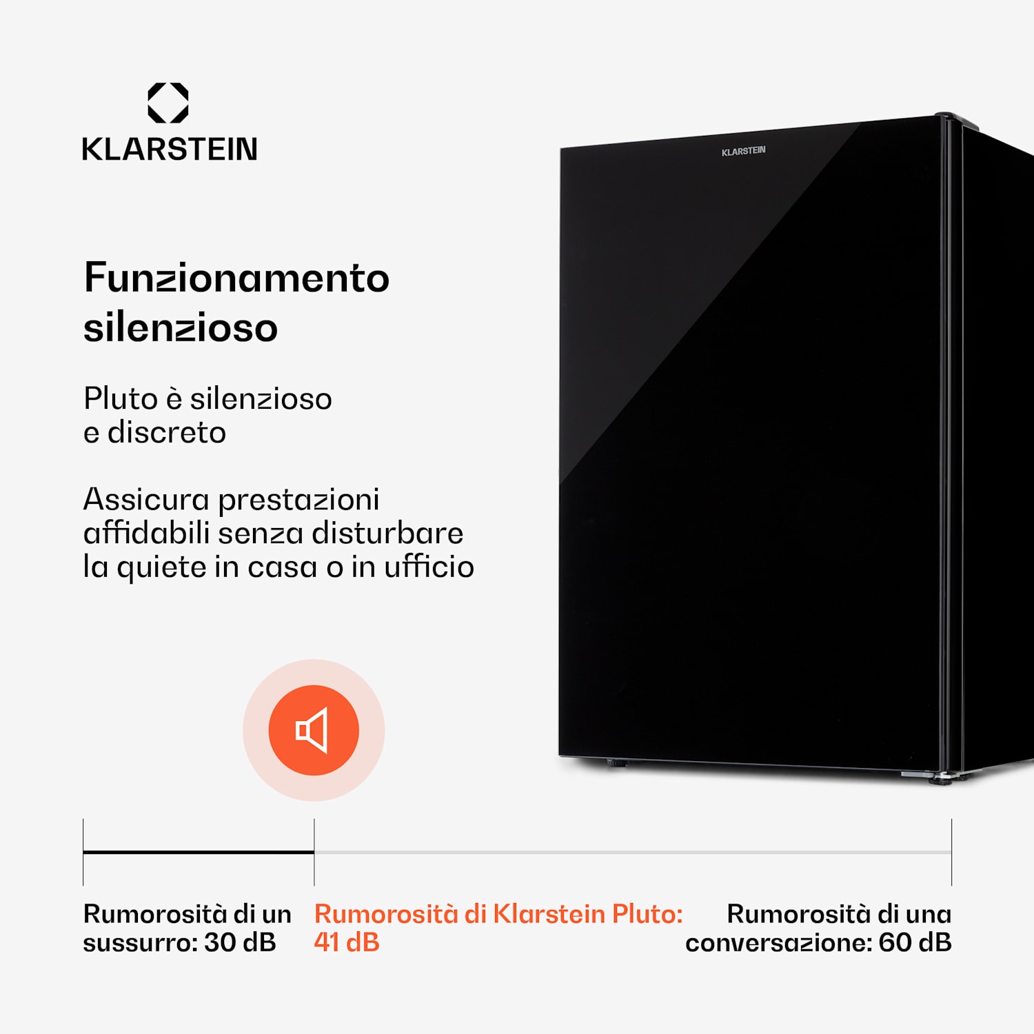 Pluto 80L - Congelatore 4 stelle, 80 litri, fino a -18 °C Nero