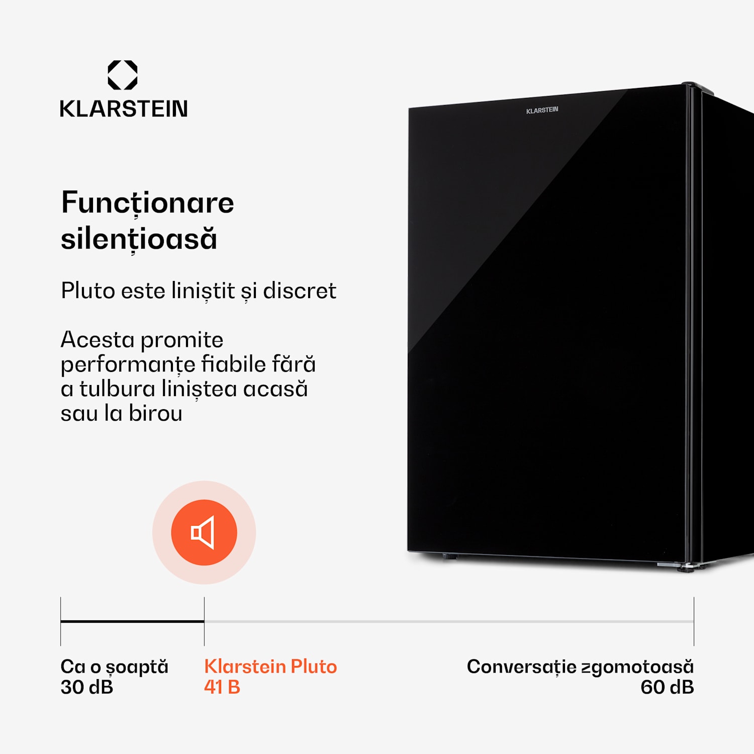 Pluto 80L, congelator, 4 stele, 80 litri, până la -18 ° C Negru