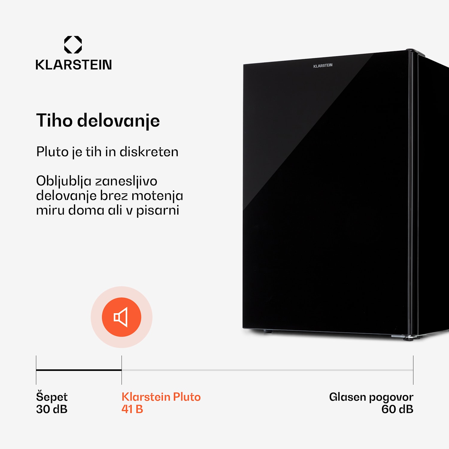 Pluto 80L, zamrzovalnik, 4 zvezdice, 80 litrov, do -18 °C Črna
