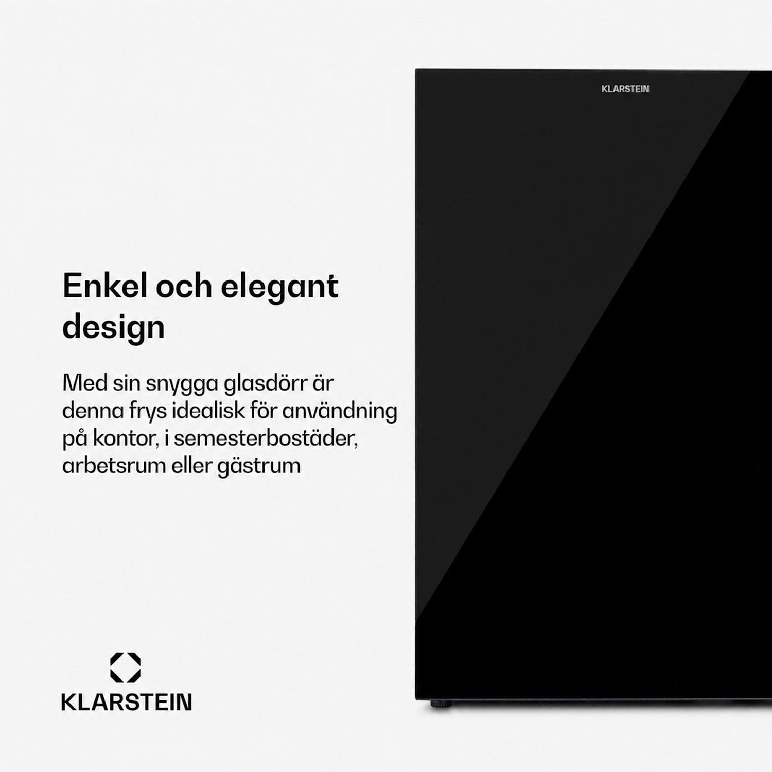 Pluto 80L frys 4-stjärnig 80 liter ner till -18 °C Svart