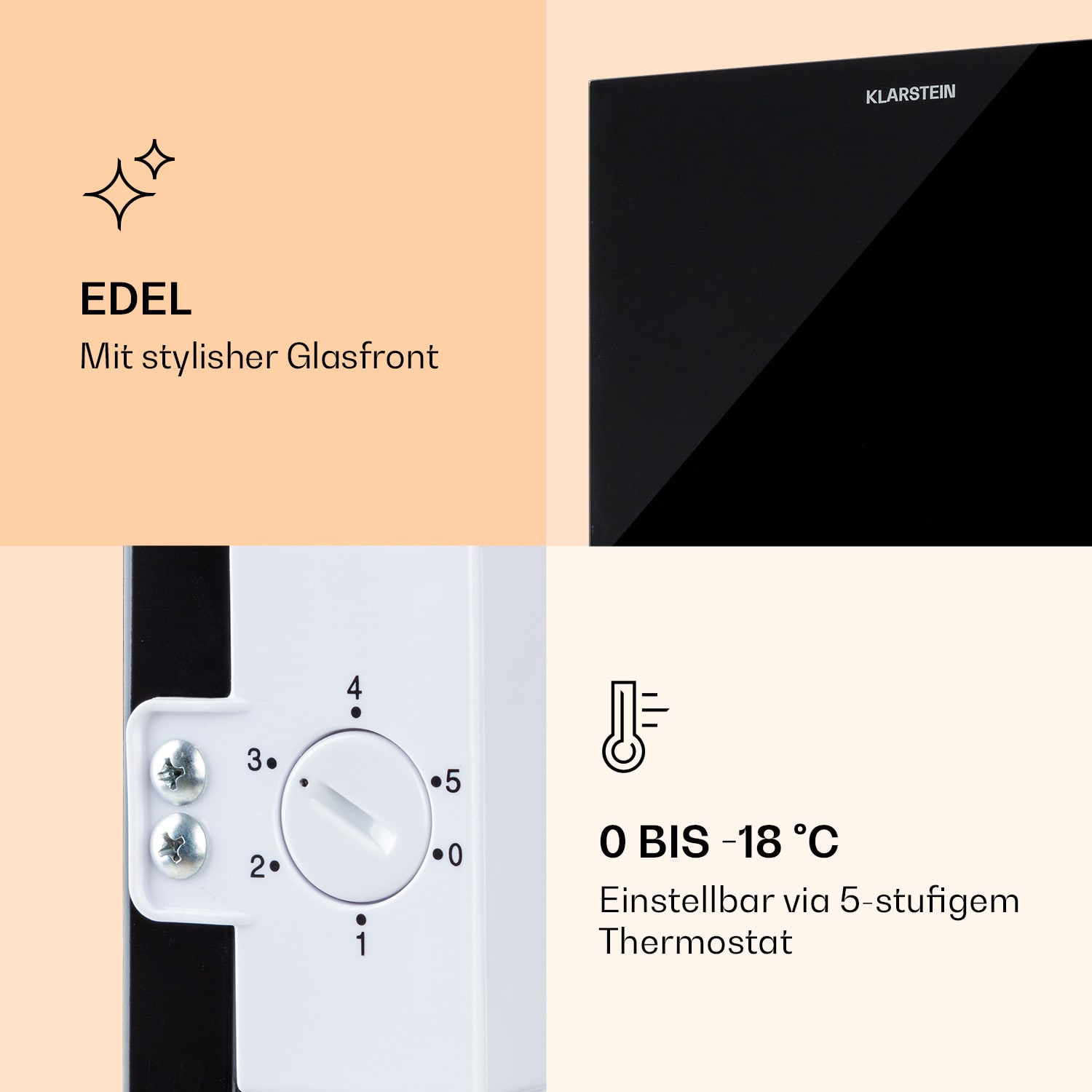 Congélateur Pluto 60L 4 étoiles 60 litres jusqu'à -18 °C Noir