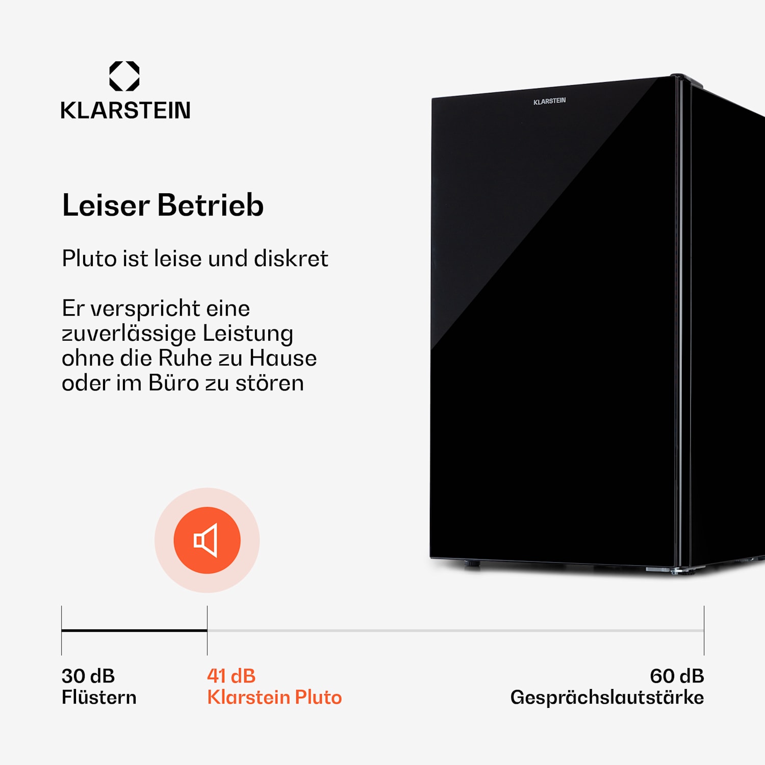 Pluto 60L Gefrierschrank 4-Sterne 60 Liter bis -18 °C Schwarz