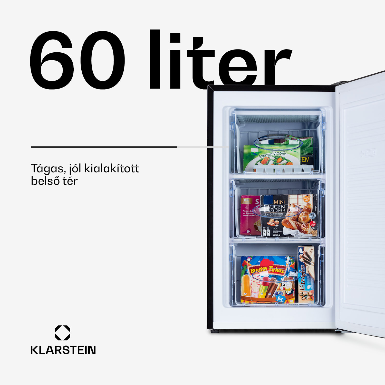 Pluto 60 L, fagyasztó, 60 l, 4 csillag, akár -18 °C 