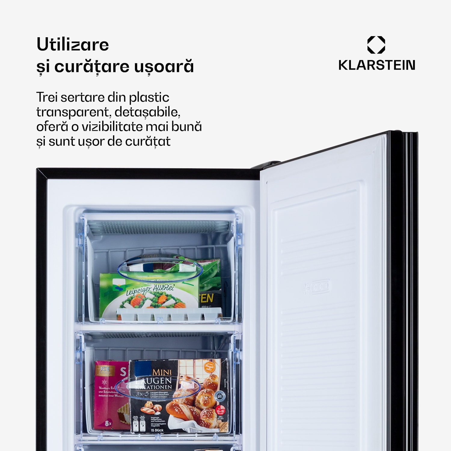 Pluto 60L, congelator, 4 stele, 60 litri, până la -18 ° C Negru