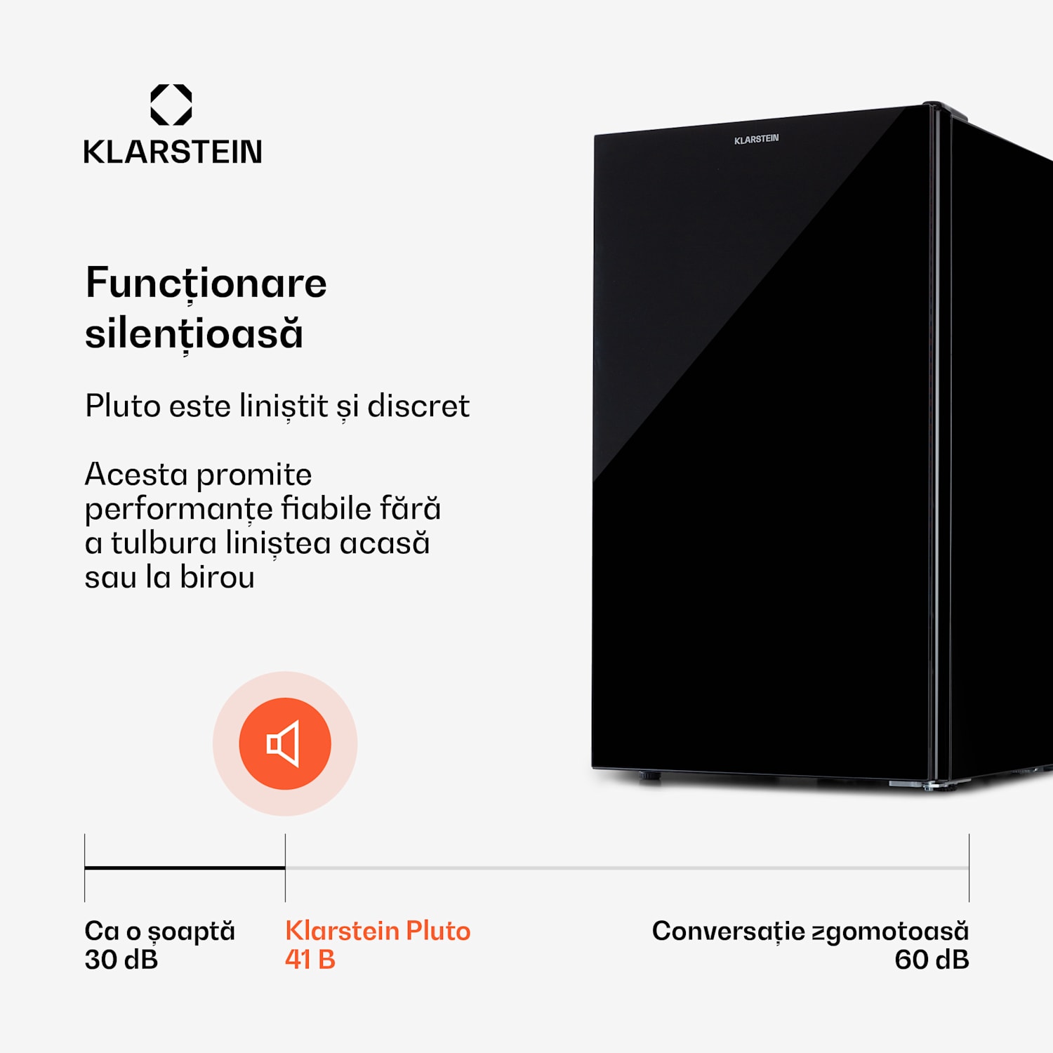 Pluto 60L, congelator, 4 stele, 60 litri, până la -18 ° C Negru