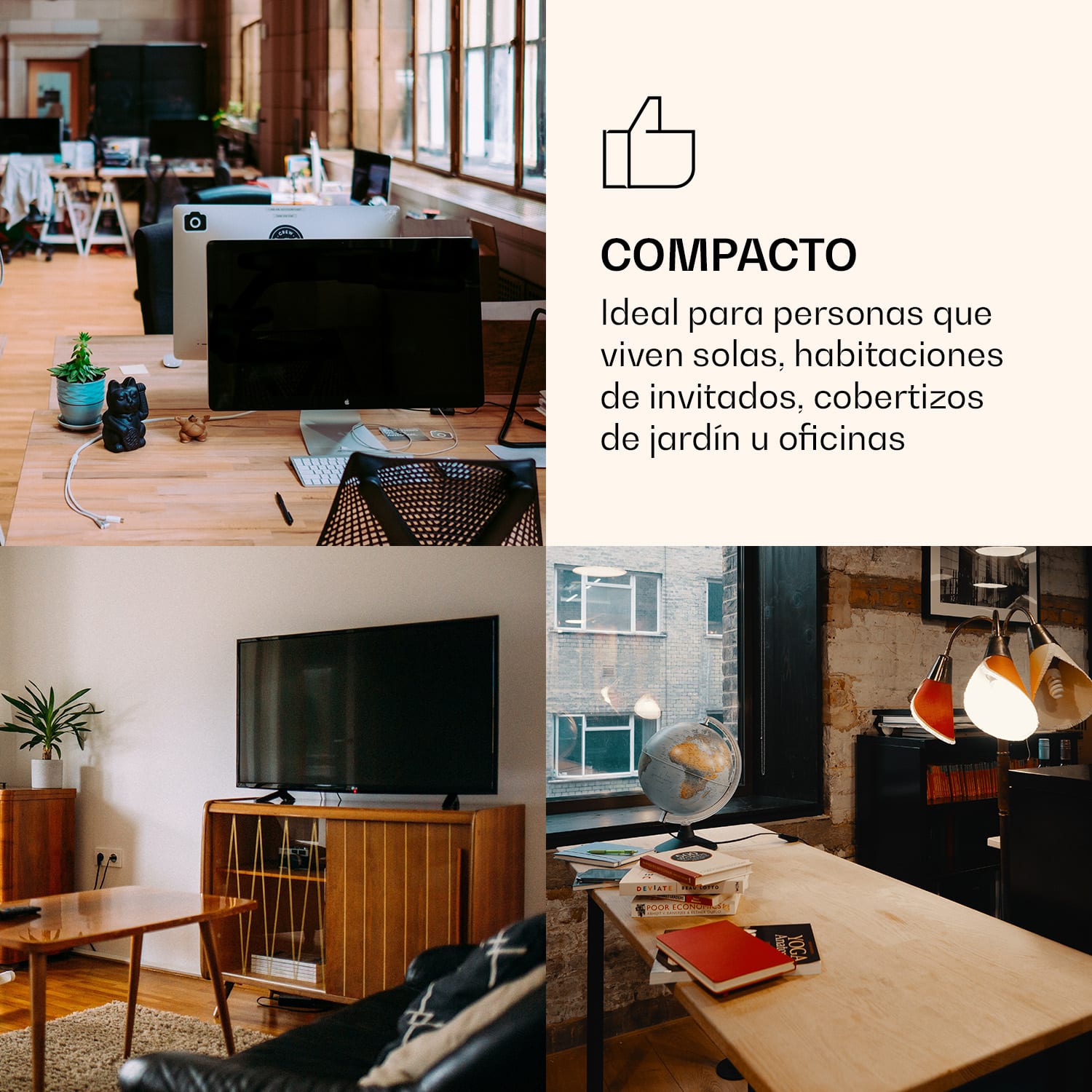 Combinación de frigorífico y congelador CoolArt 79 litros, clase de eficiencia energética E, congelador 9 litros, puerta de diseño 