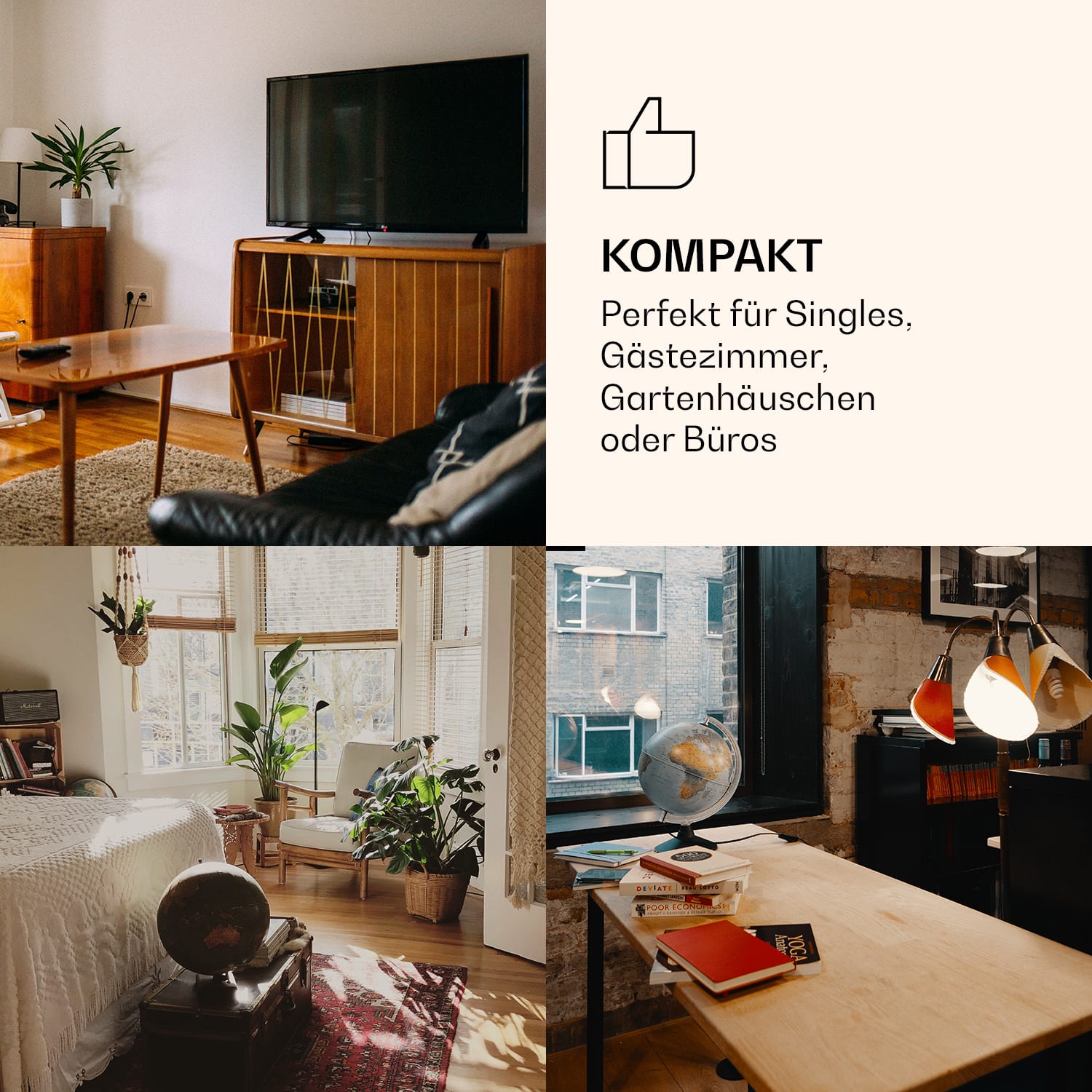 CoolArt 45L Mini-Kühlschrank EEK E Gefrierfach 1,5l Designtür 